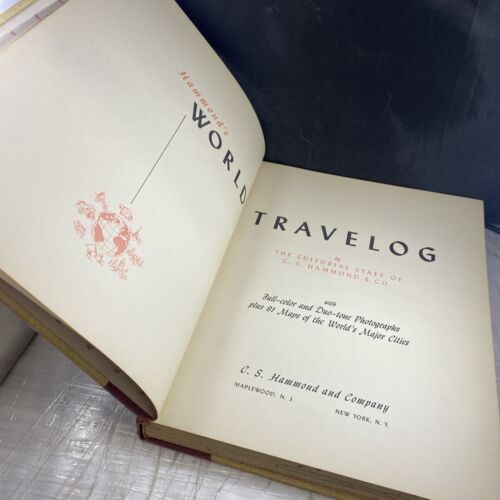 Hammonds World Travelog Classic Edition Vintage RARE Maps History VTG