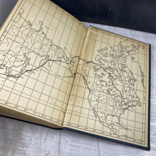 Old NORTH TO THE ORIENT Book 1935 ANNE MORROW LINDBERGH CHARLES MAP PILOT FLIGHT
