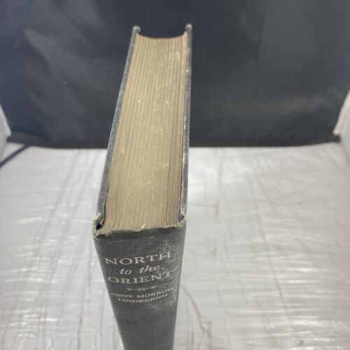 Old NORTH TO THE ORIENT Book 1935 ANNE MORROW LINDBERGH CHARLES MAP PILOT FLIGHT