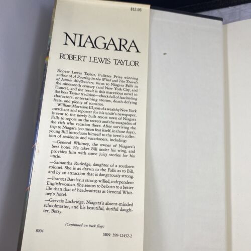 1980 Niagara Robert Lewis Taylor Vintage 1800s Historical Fiction Novel Good