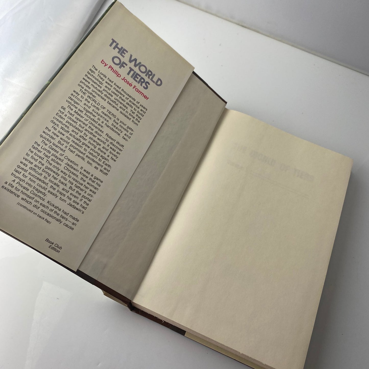 The World of Tiers Philip José Farmer 1st Edition 1979 Sci-Fi Nelson