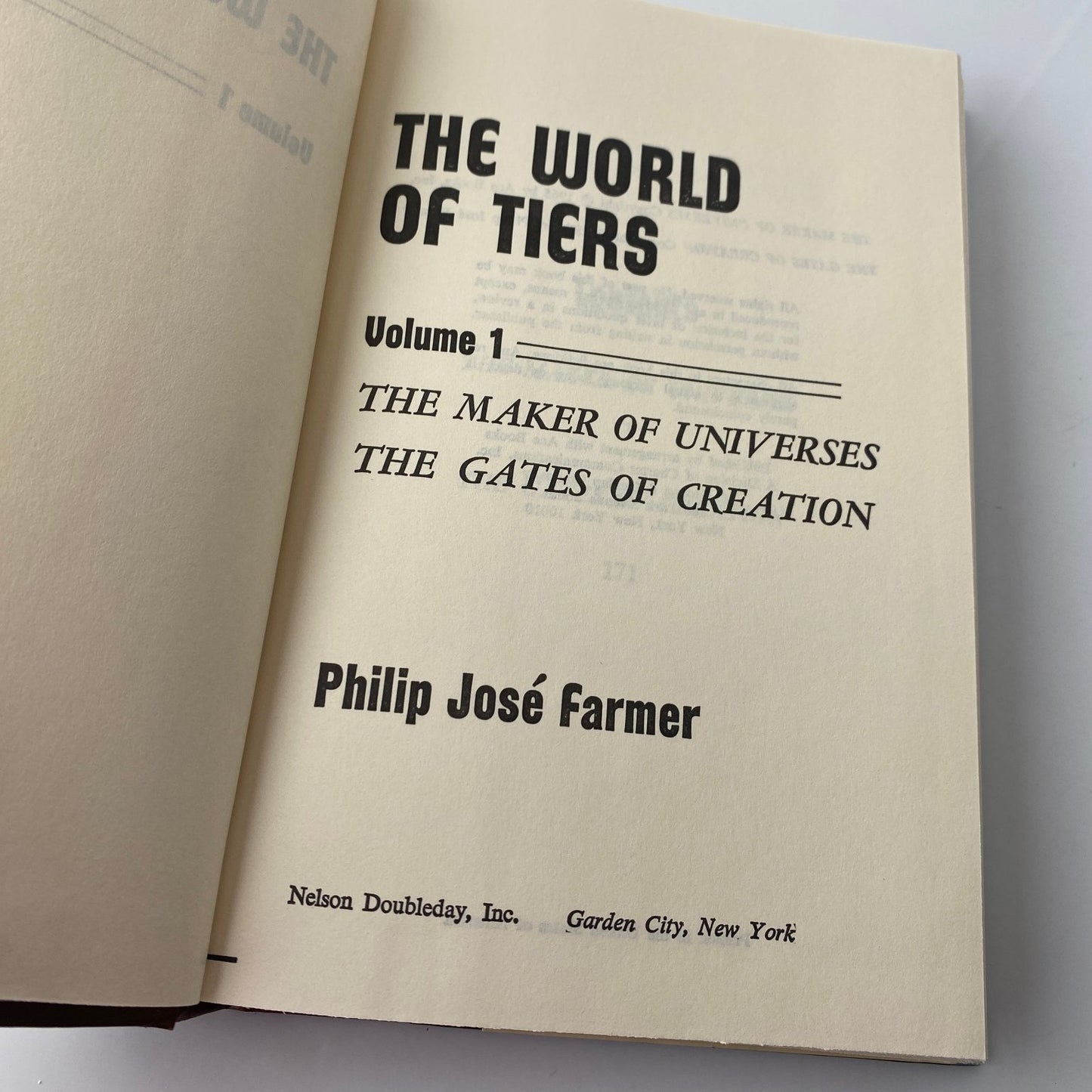The World of Tiers Philip José Farmer 1st Edition 1979 Sci-Fi Nelson