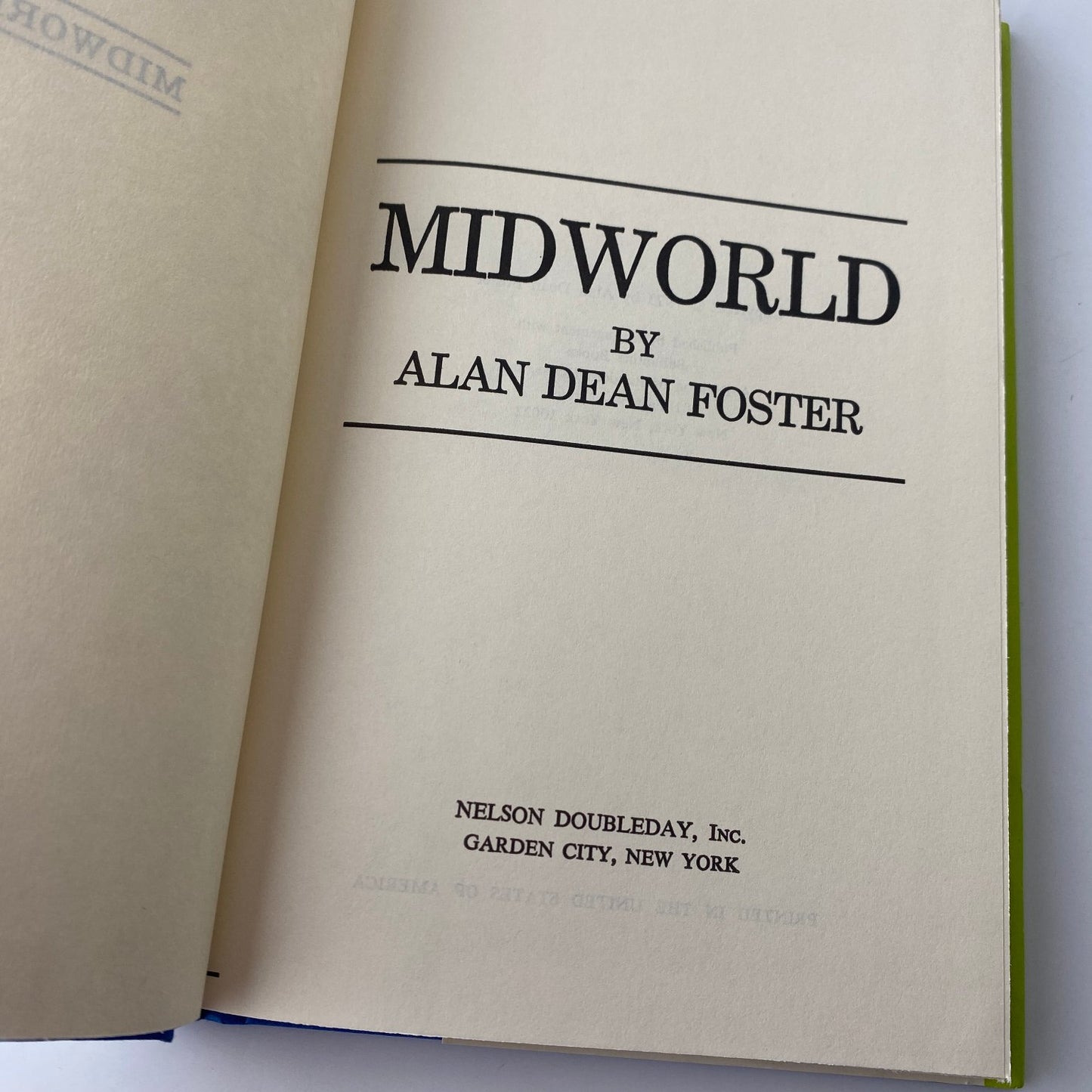 Midworld Alan Dean Foster 1975 Book Club Edition Science Fiction Nelson
