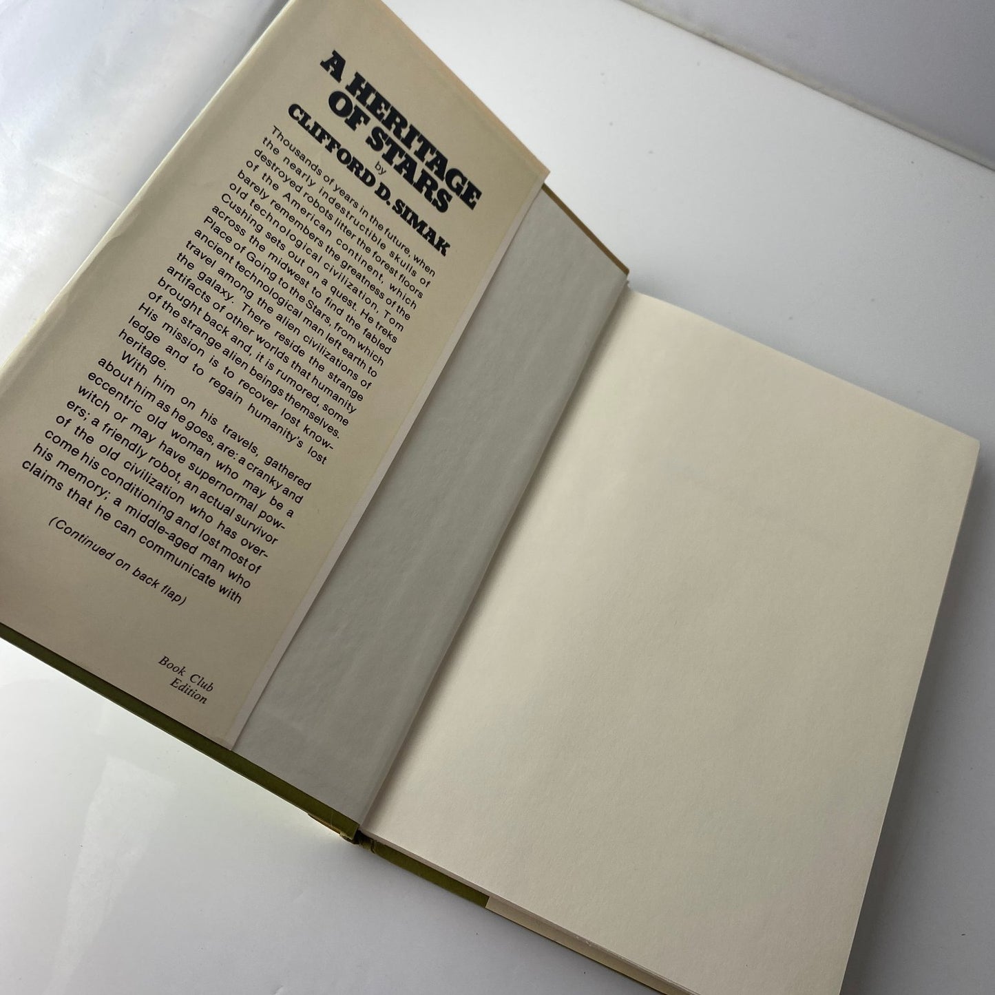 A Heritage of Stars Clifford D. Simak 1977 Book Club Edition Sci-Fi Berkley