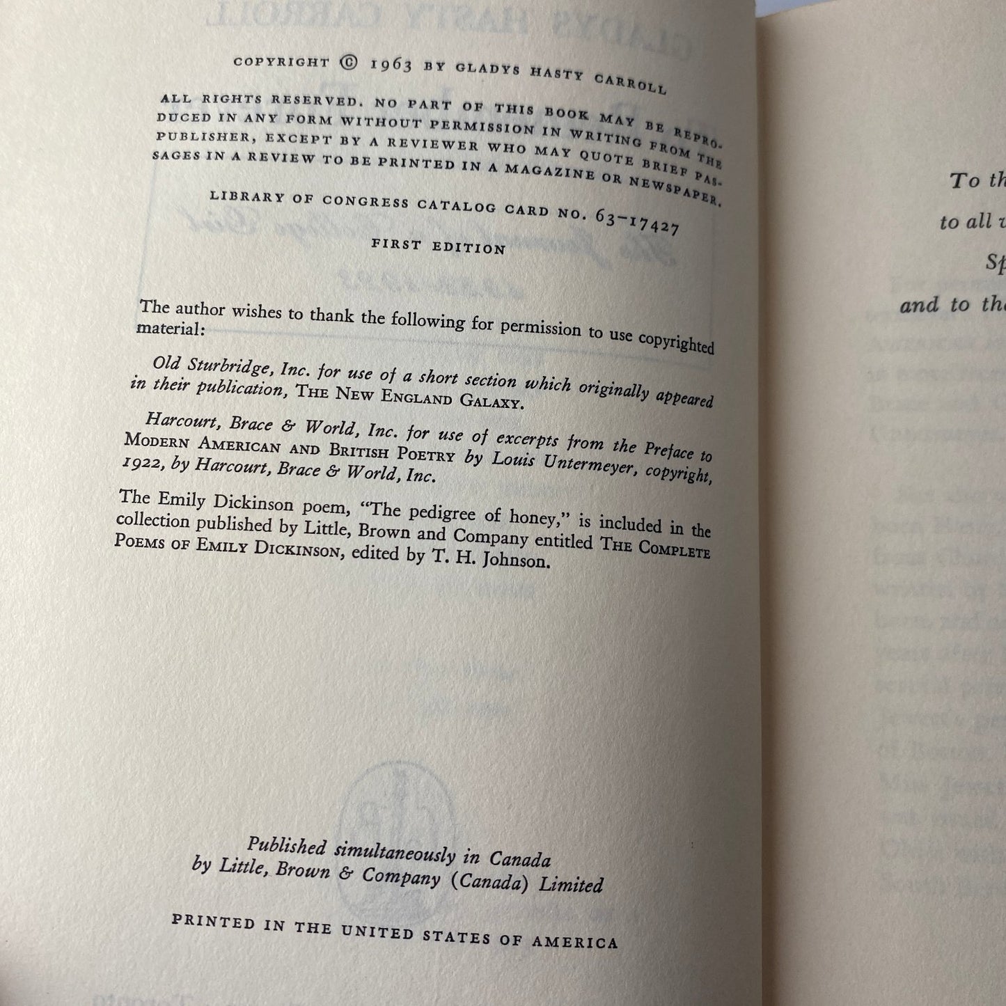 To Remember Forever Gladys Hasty Carroll 1963 First Edition Memoir Little Brown