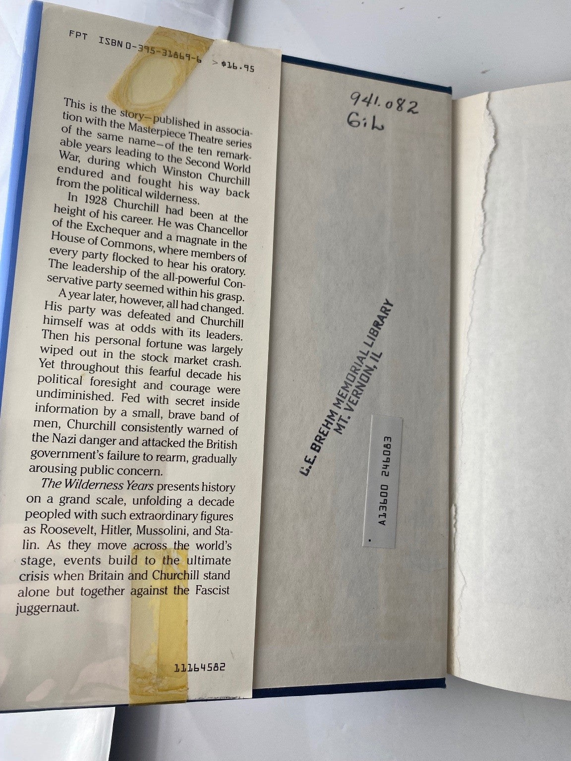 Winston Churchill The Wilderness Years Martin Gilbert 1982 First Ed
