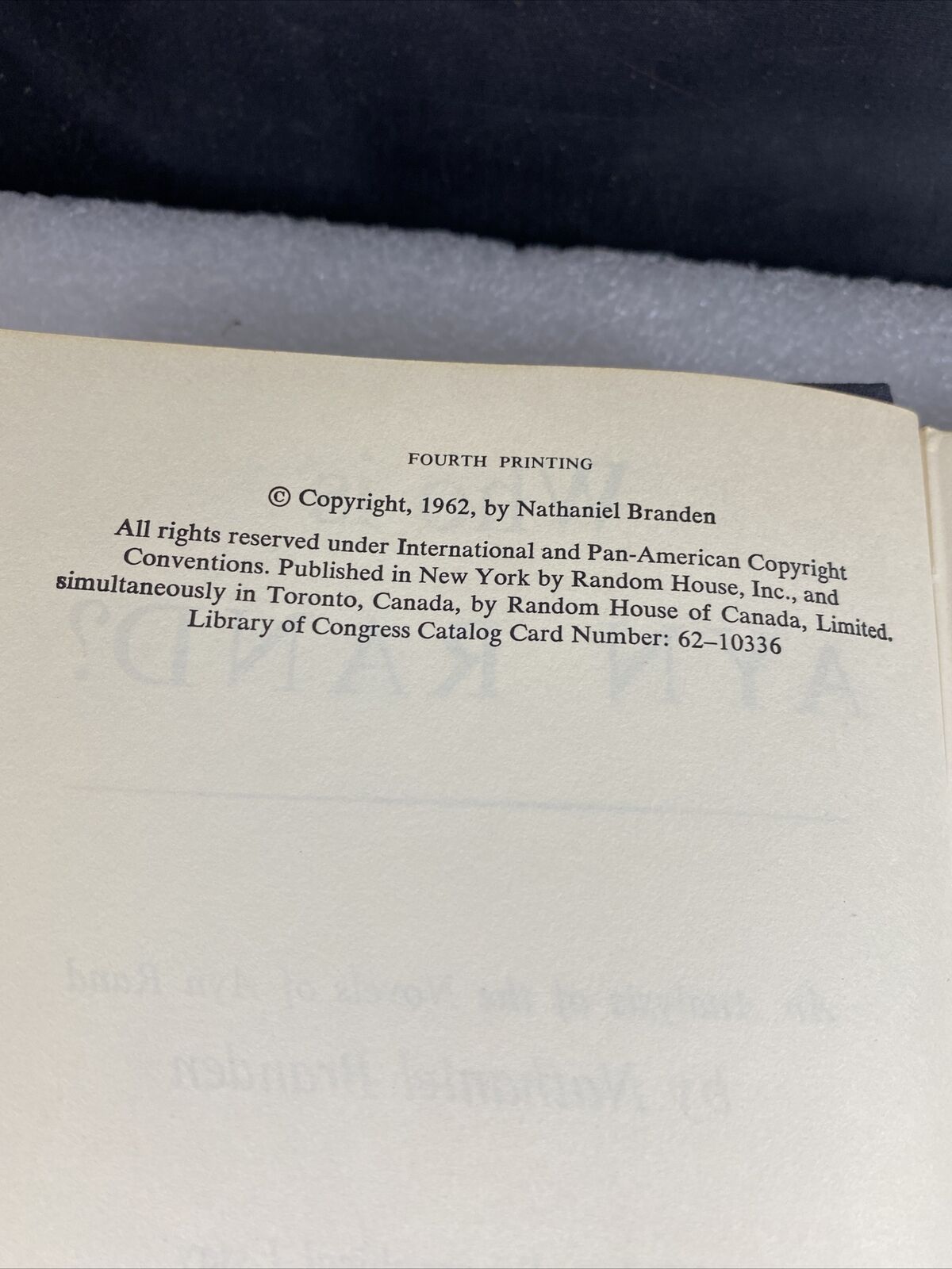 Who Is Ayn Rand By Nathaniel Branden, Vintage 60s Study Of Literature Ex Iibrary