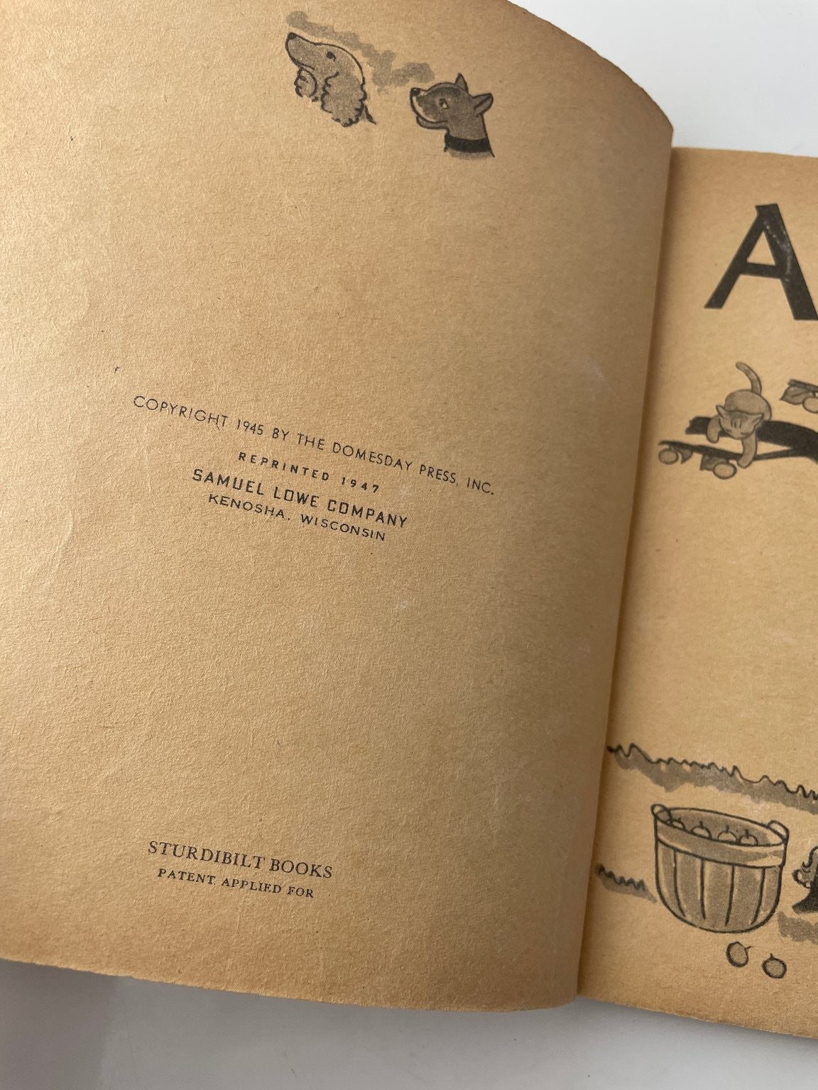 ABC Virginia Paul Kircher 1947 Reprint Sturdibilt Children's Book