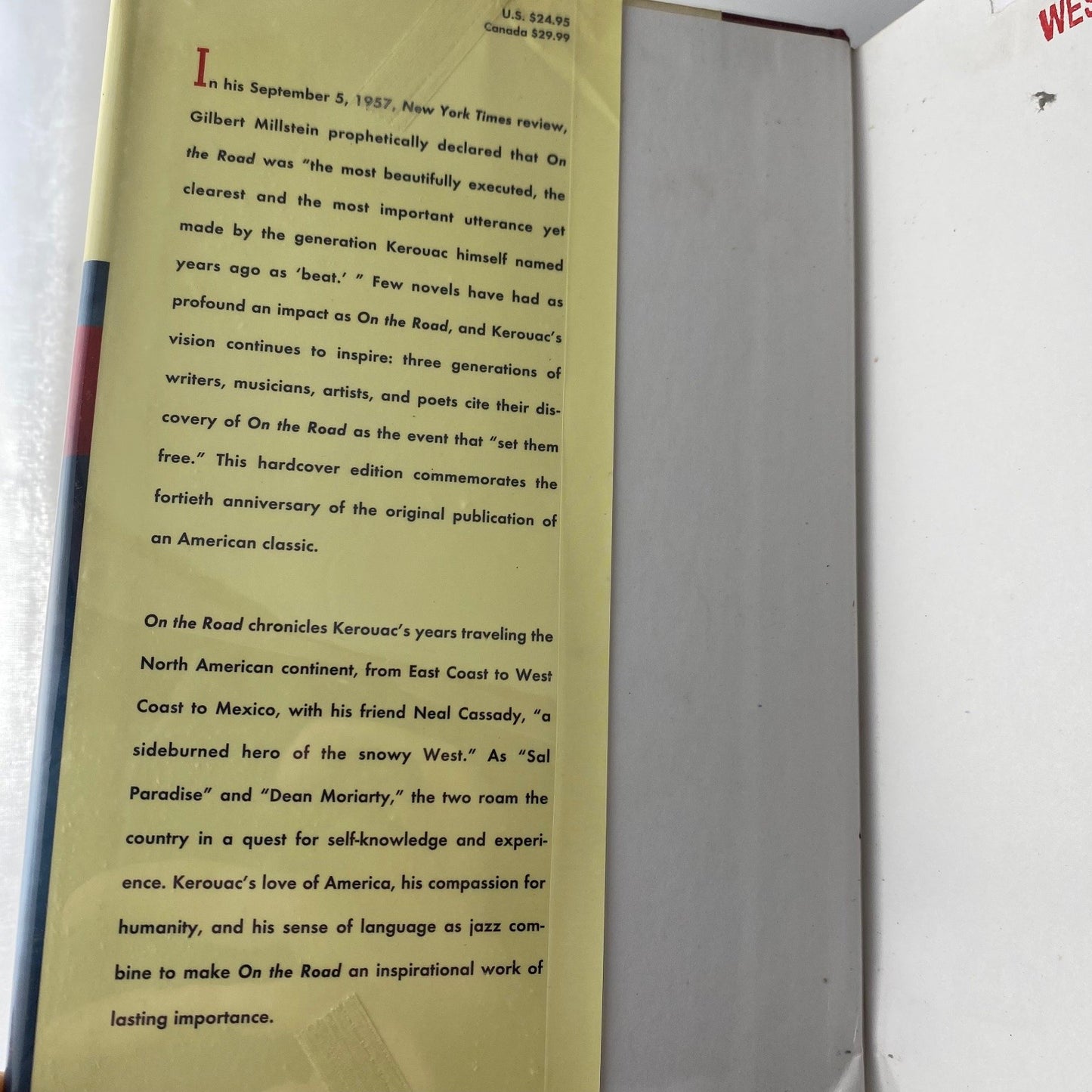 On the Road Jack Kerouac 1997 40th Anniversary Edition Viking Fiction travel