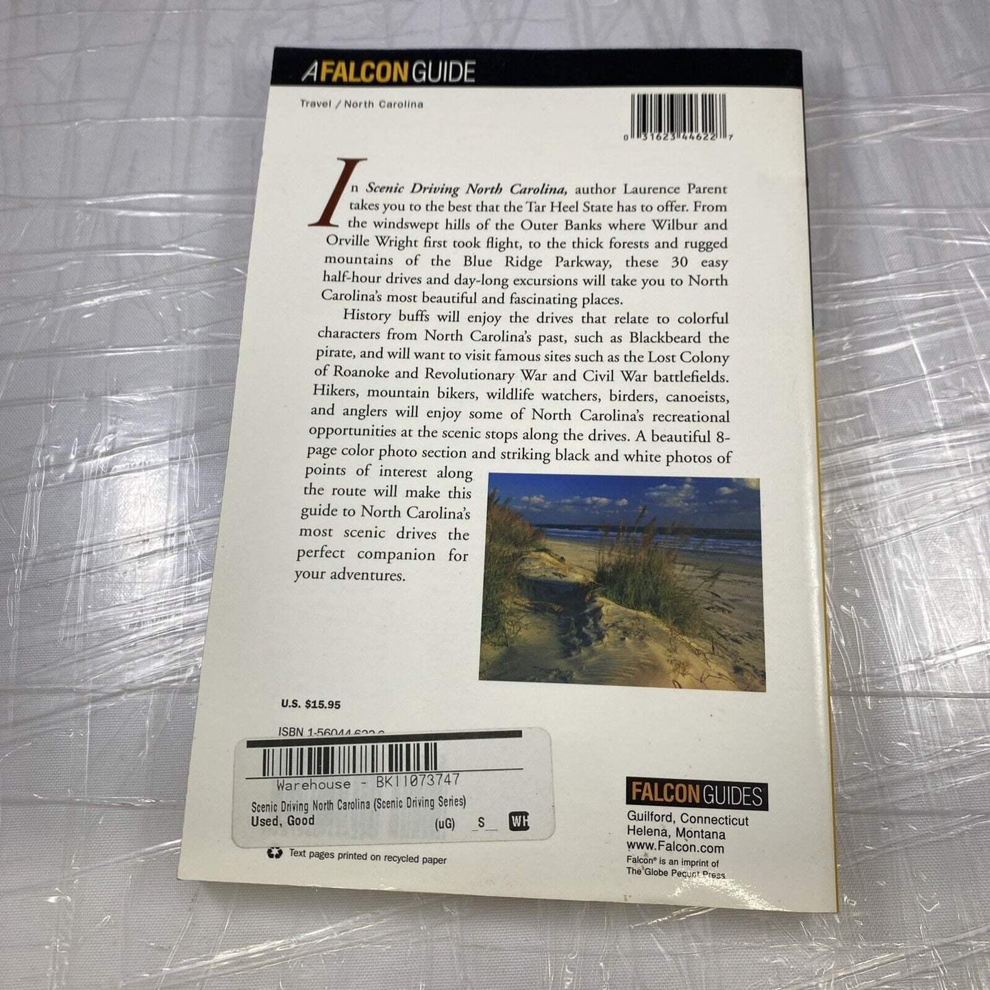 SCENIC DRIVING NORTH CAROLINA (SCENIC DRIVING SERIES) By Laurence Parent *VG+*