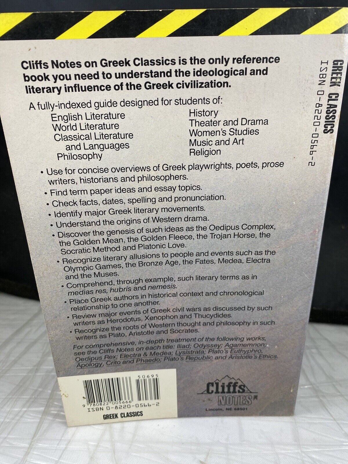 CliffsNotes Greek Classics by Mary Ellen Snodgrass and Cliffs Notes History