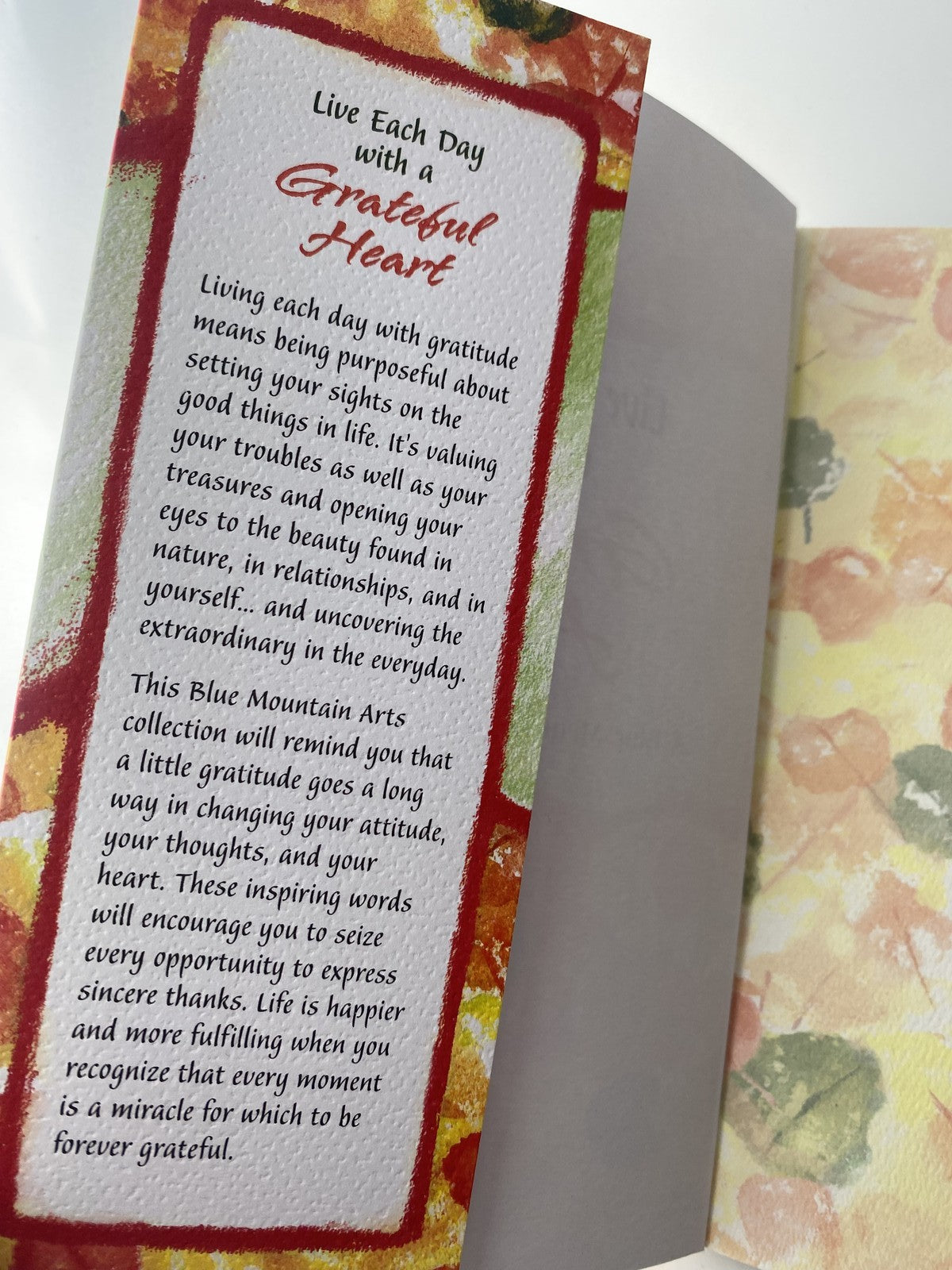 Live Each Day With a Grateful Heart Blue Mountain Arts Collection Softcover 2017