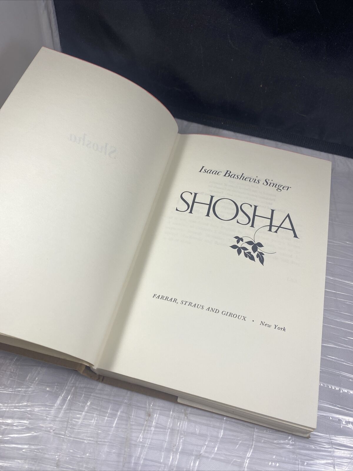 Shosha by Isaac Bashevis Singer (HCDJ, 1978) 6th Print Vintage 70s Novel