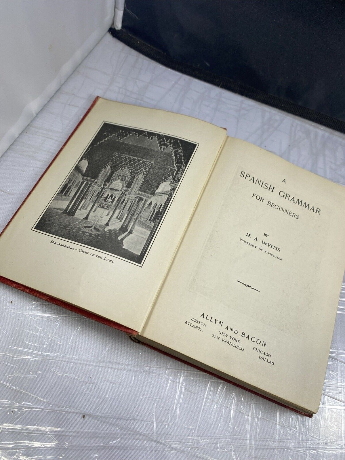 Vintage Antique Language Text A Spanish Reader For Beginners 1920 M. A. DeVitis