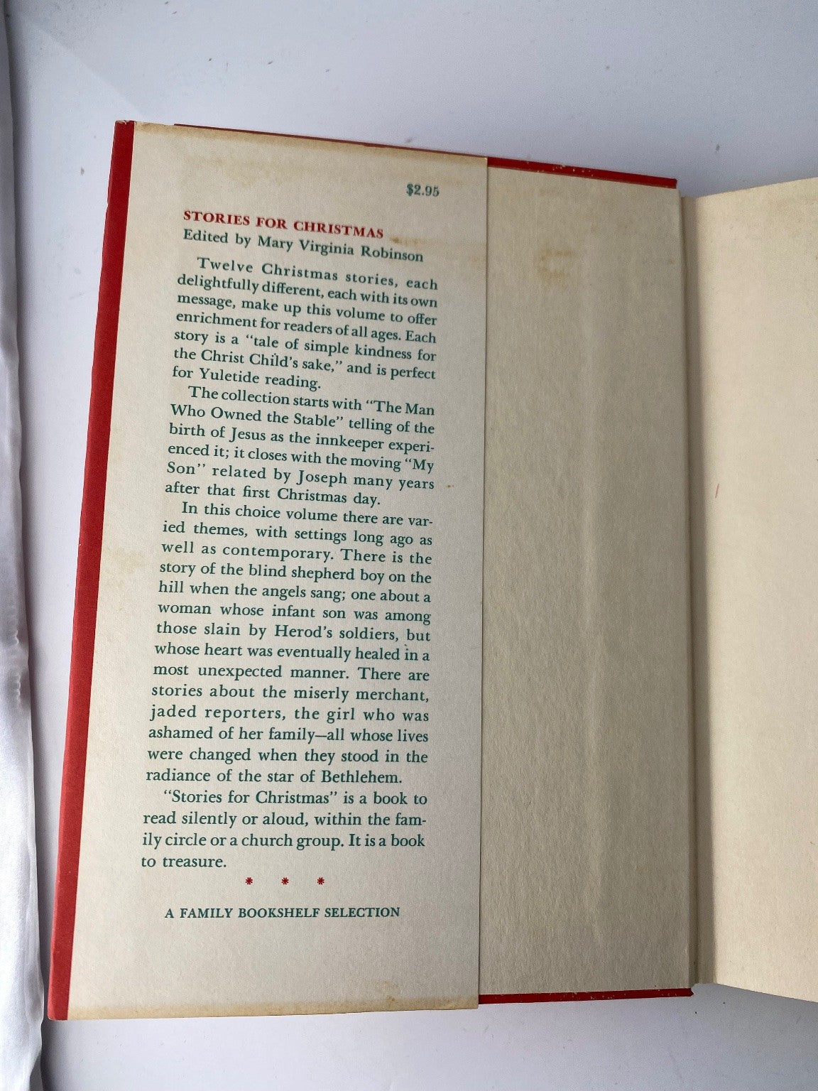 Vintage Stories for Christmas Mary Virginia Robinson 1967 First Edition John