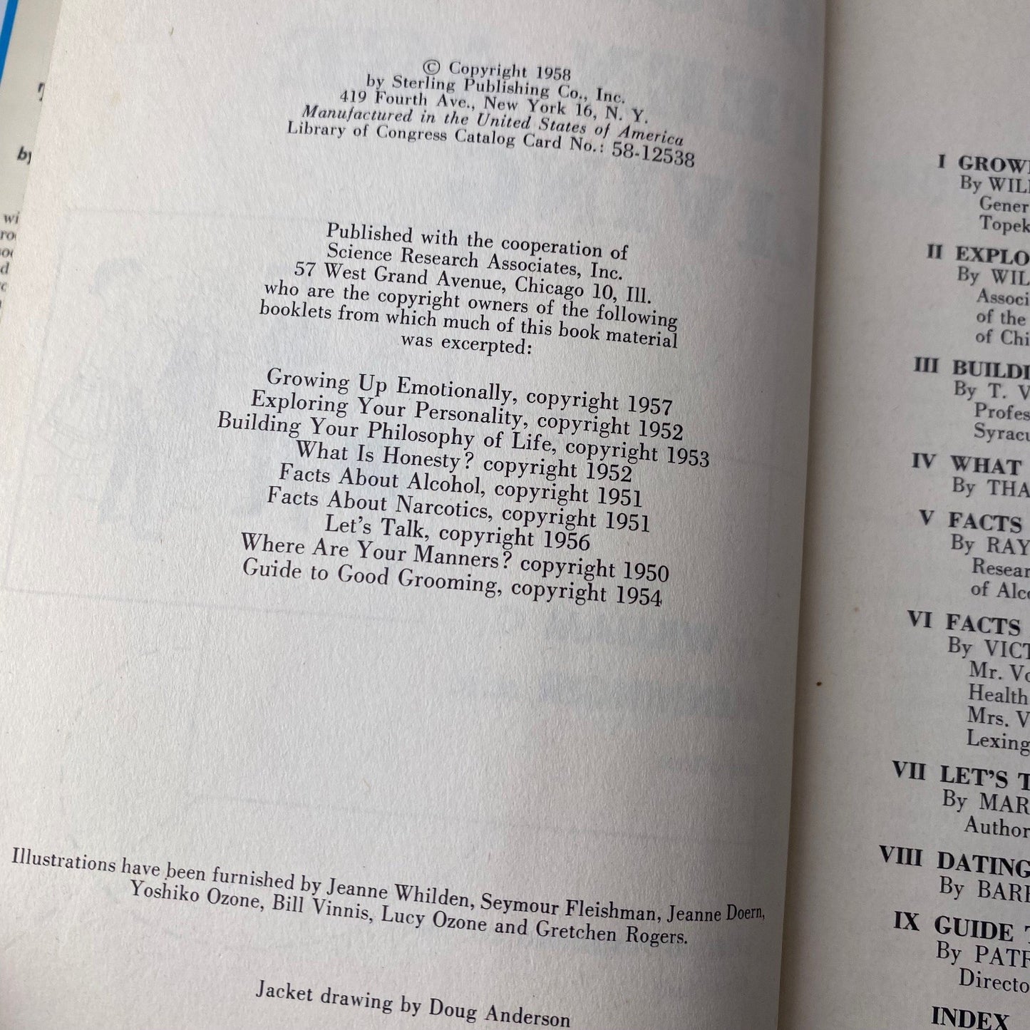 Rare textbook Blueprint for Teen-Age Living William C. Menninger 1958 Sterling