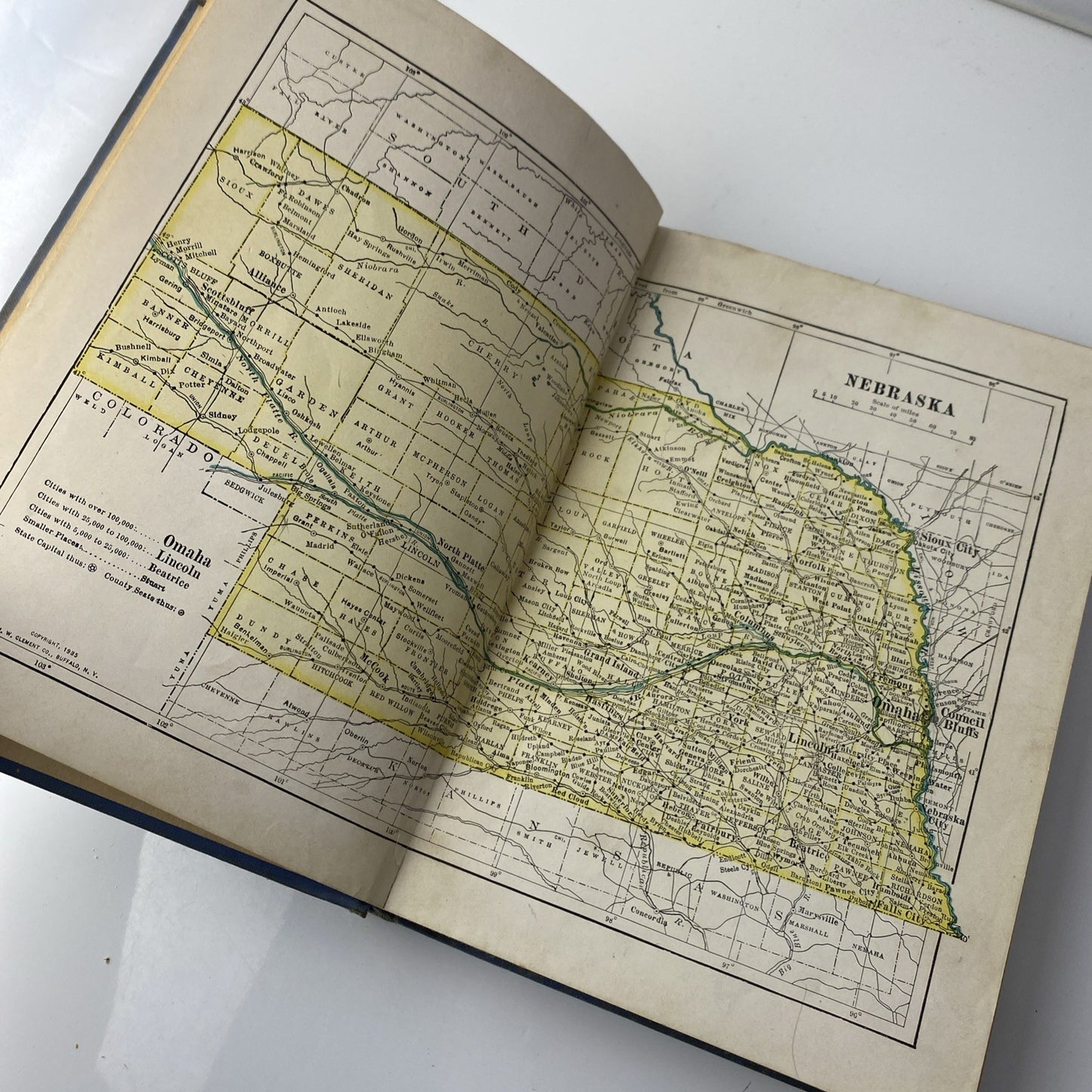 Nebraska History Book GEOGRAPHY AGRICULTURE INDUSTRIES OF NEBRASKA 1934 Antique
