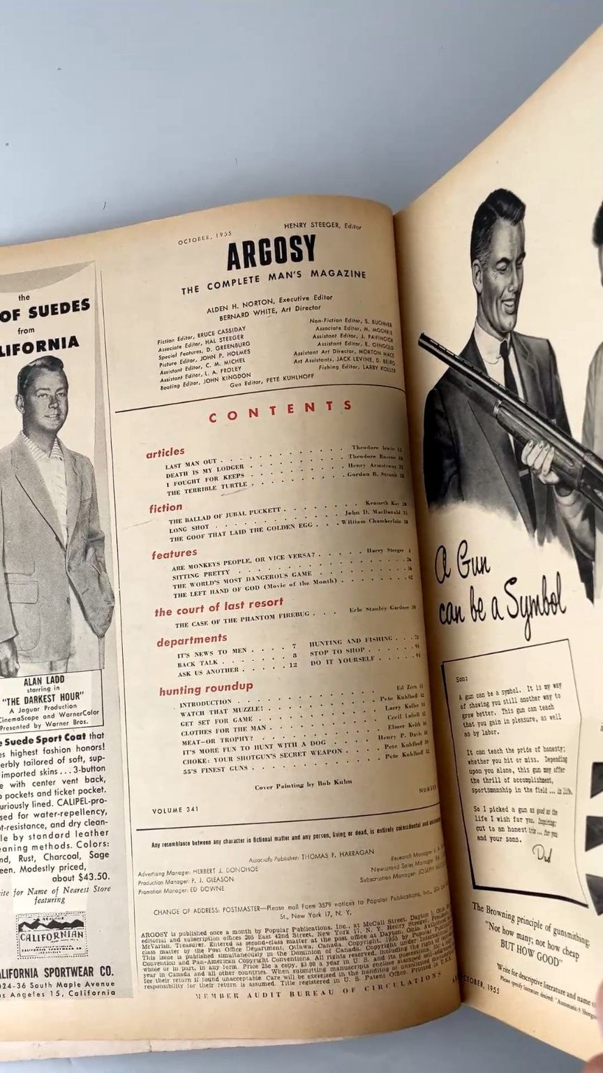 Argosy October 1955 The Complete Man's Magazine Illustrated