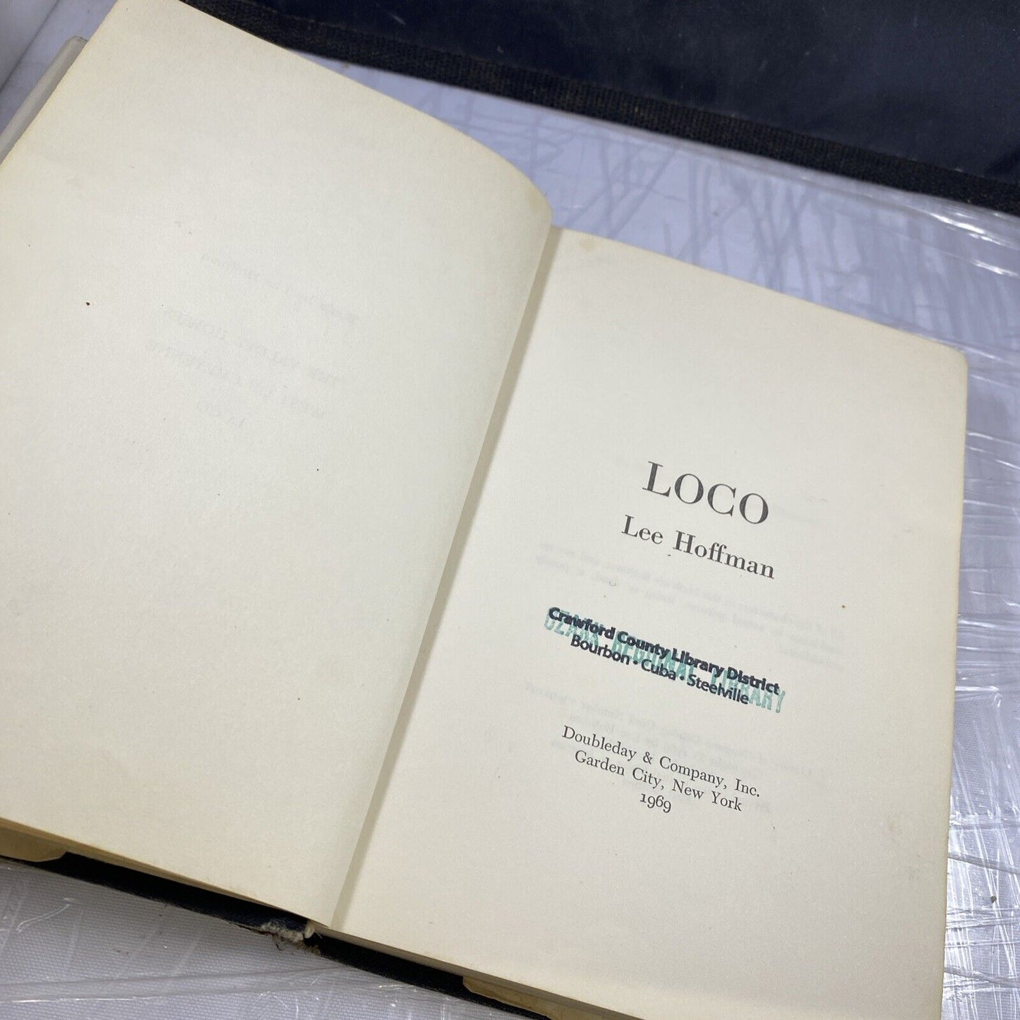 Loco Lee Hoffman 1969 First Edition EX Crawford County LibraryRare Western Novel