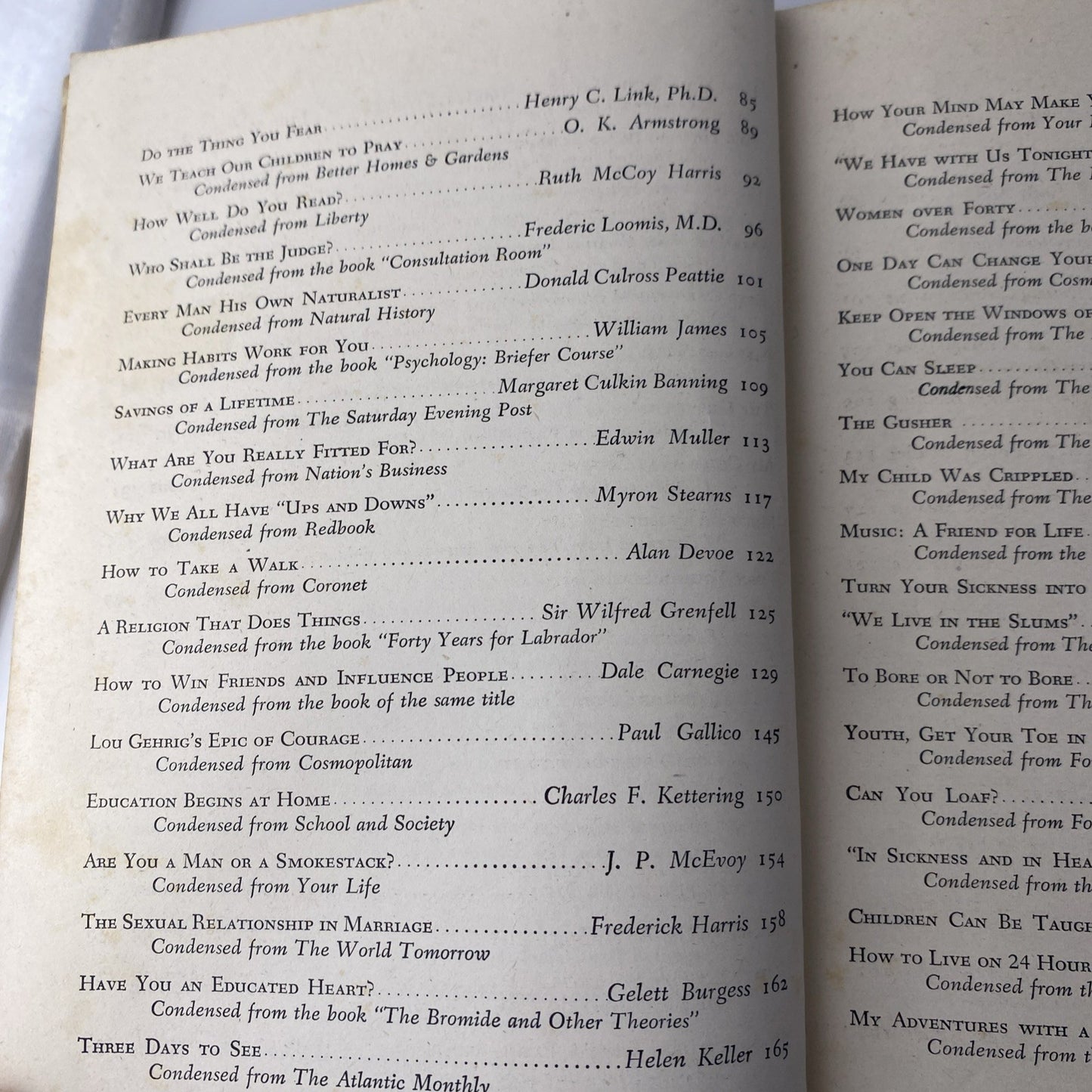 Getting the Most out of Life, Anthology Reader's Digest, 1946 Vintage Self Help