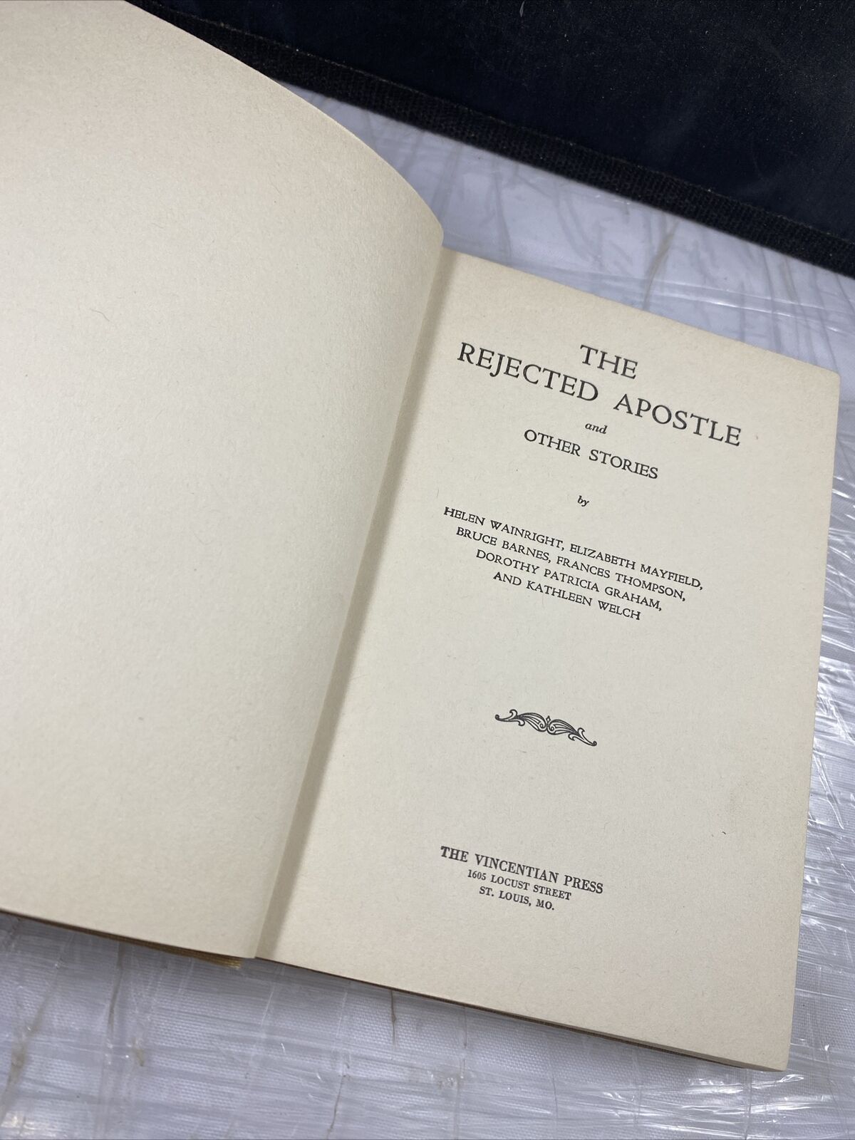 The Rejected Apostle 1924 Christian Bible Short Stories Rare Antique Vincentian