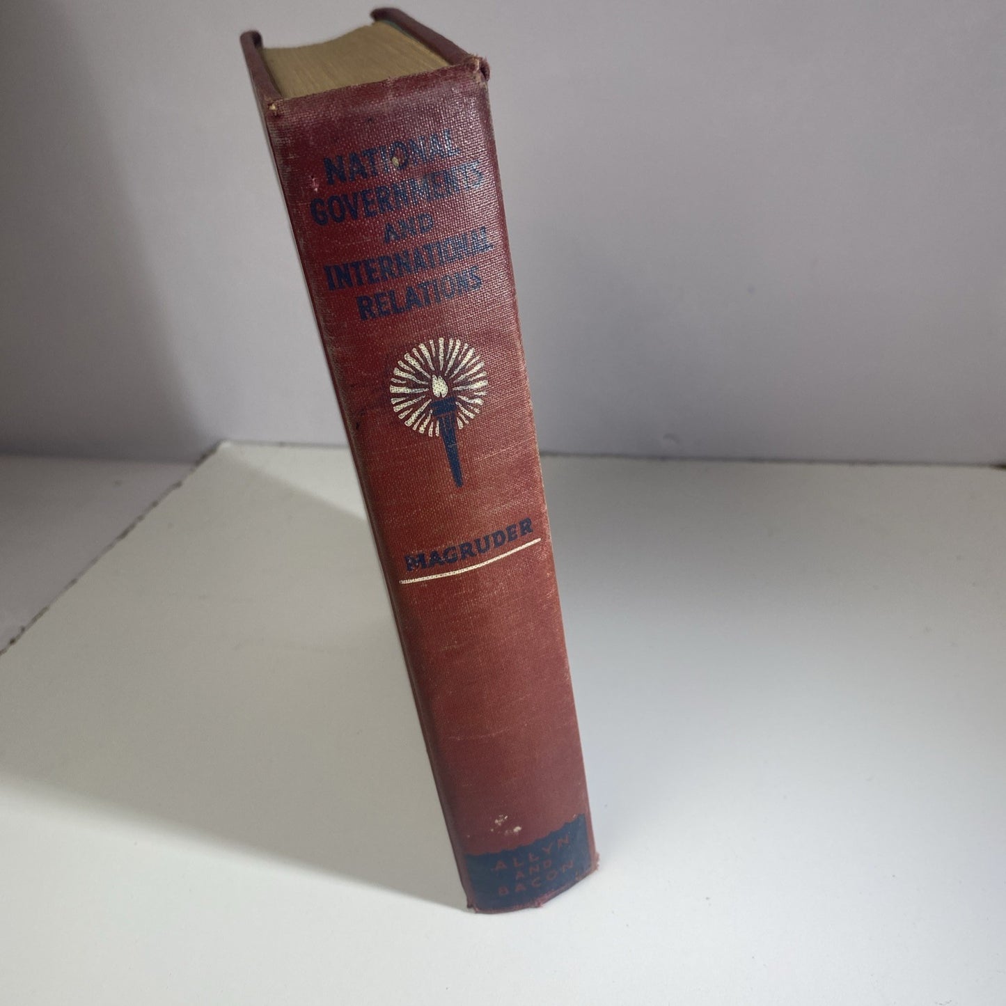 Antique Textbook 1950 National Governments and International Relations Magruder