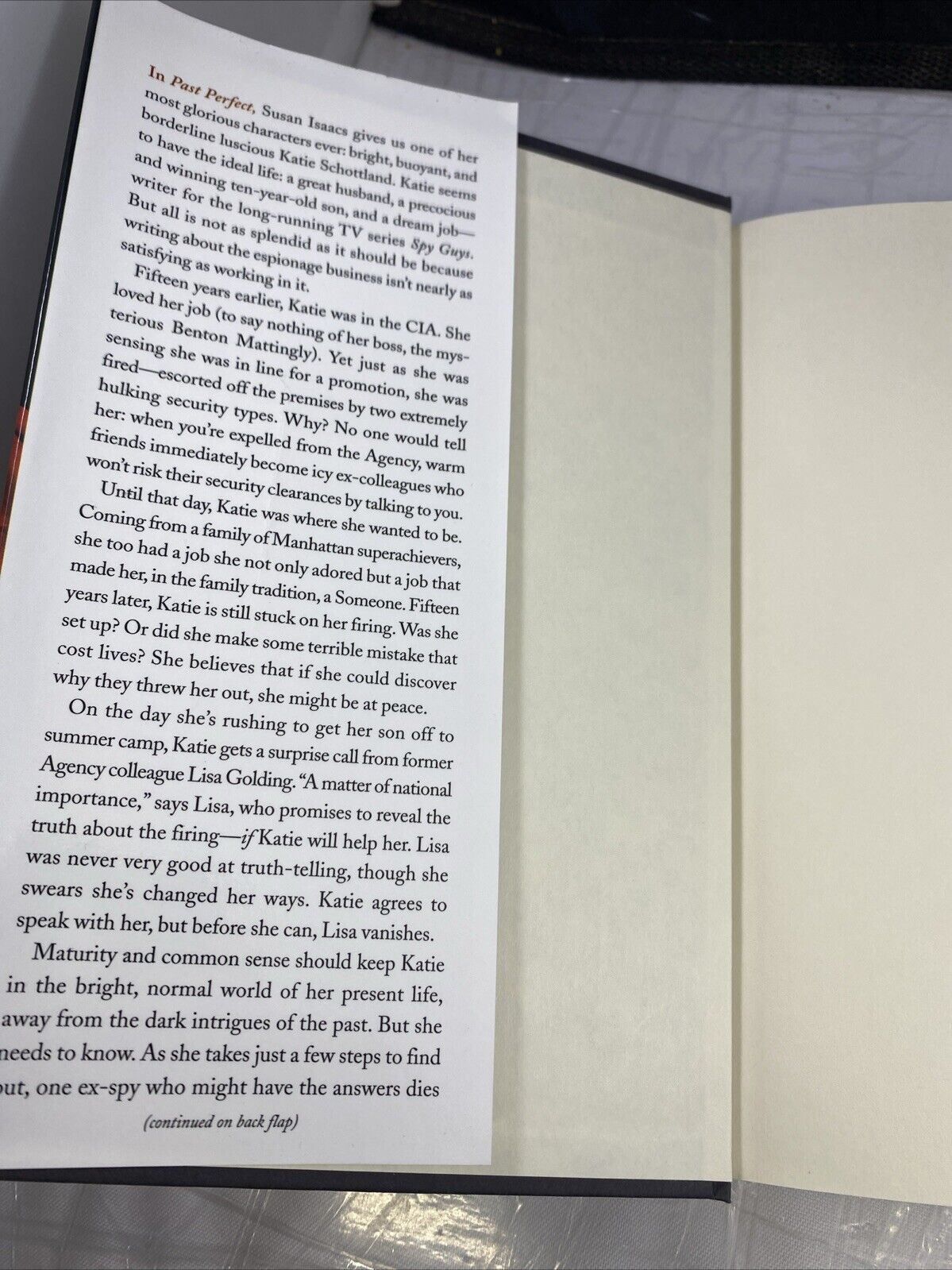 Past Perfect: A Novel - Hardcover By Isaacs, Susan - Very Good BCE