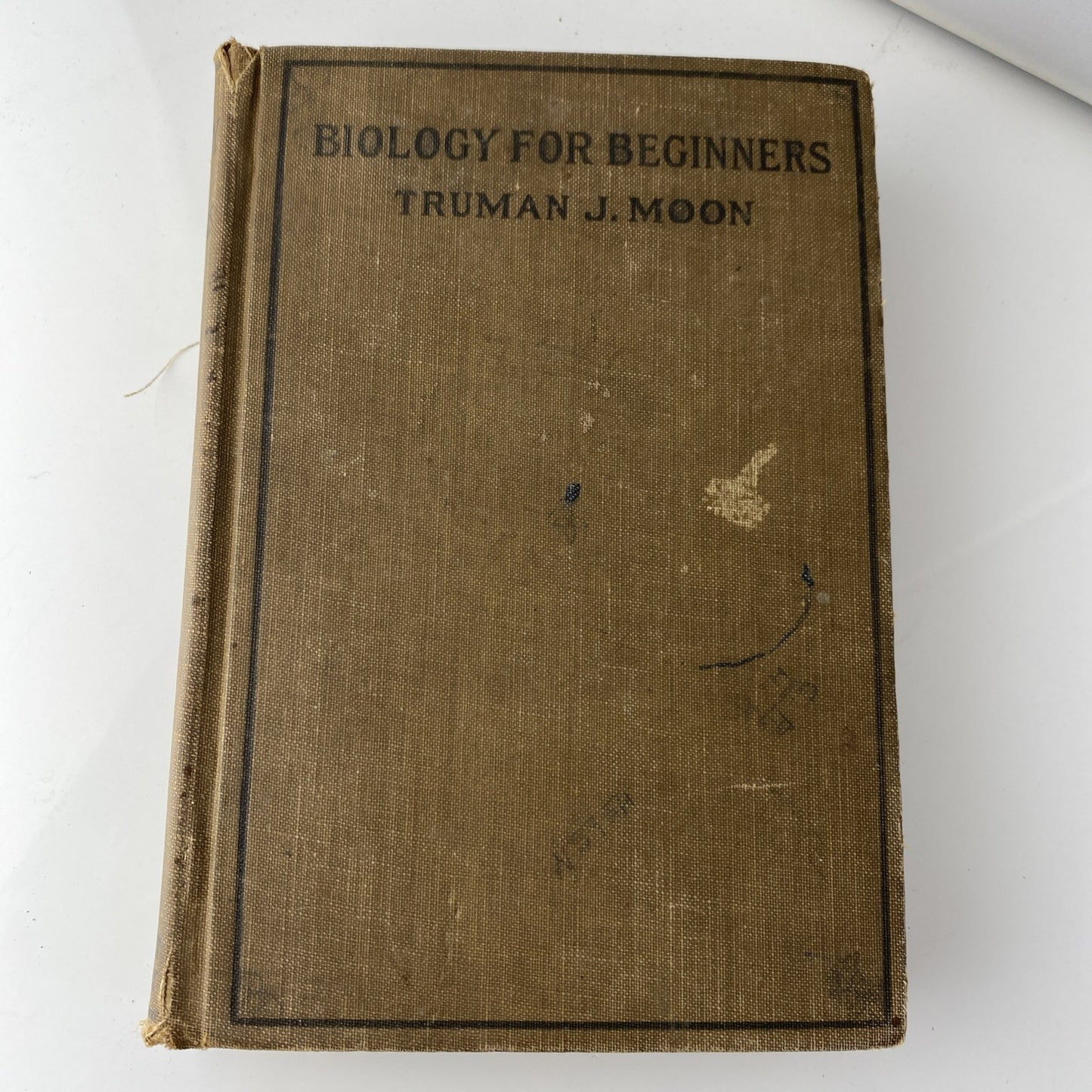 Biology For Beginners textbook by Truman J. Moon 1921 1924 antique vintage
