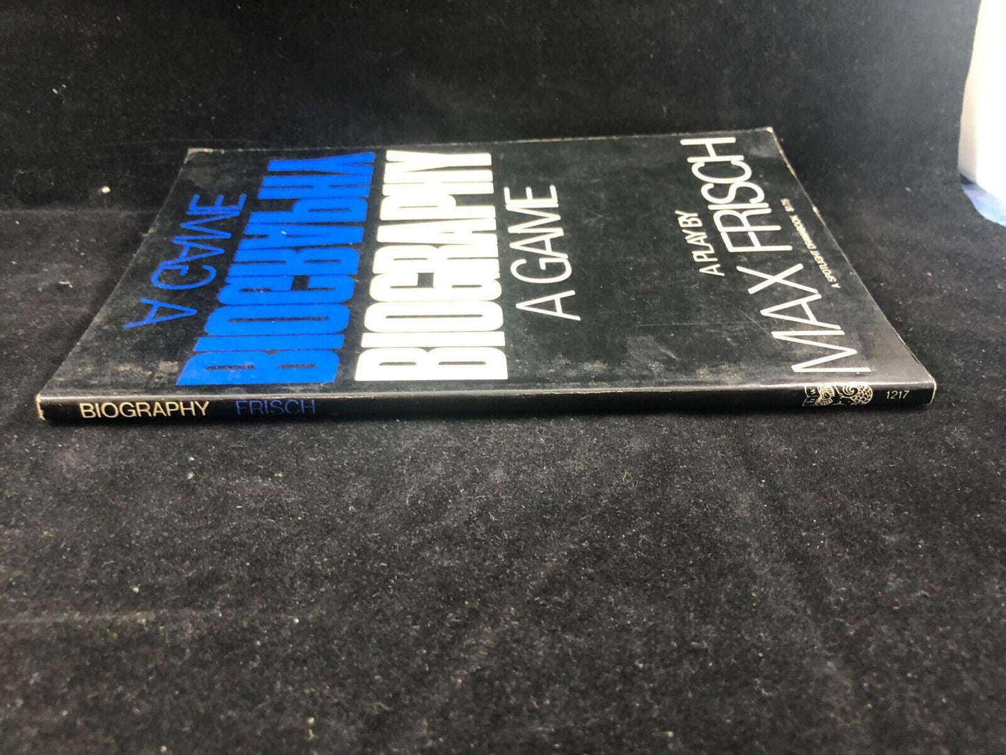 Biography A Game Max Frisch. Good condition. First Edition