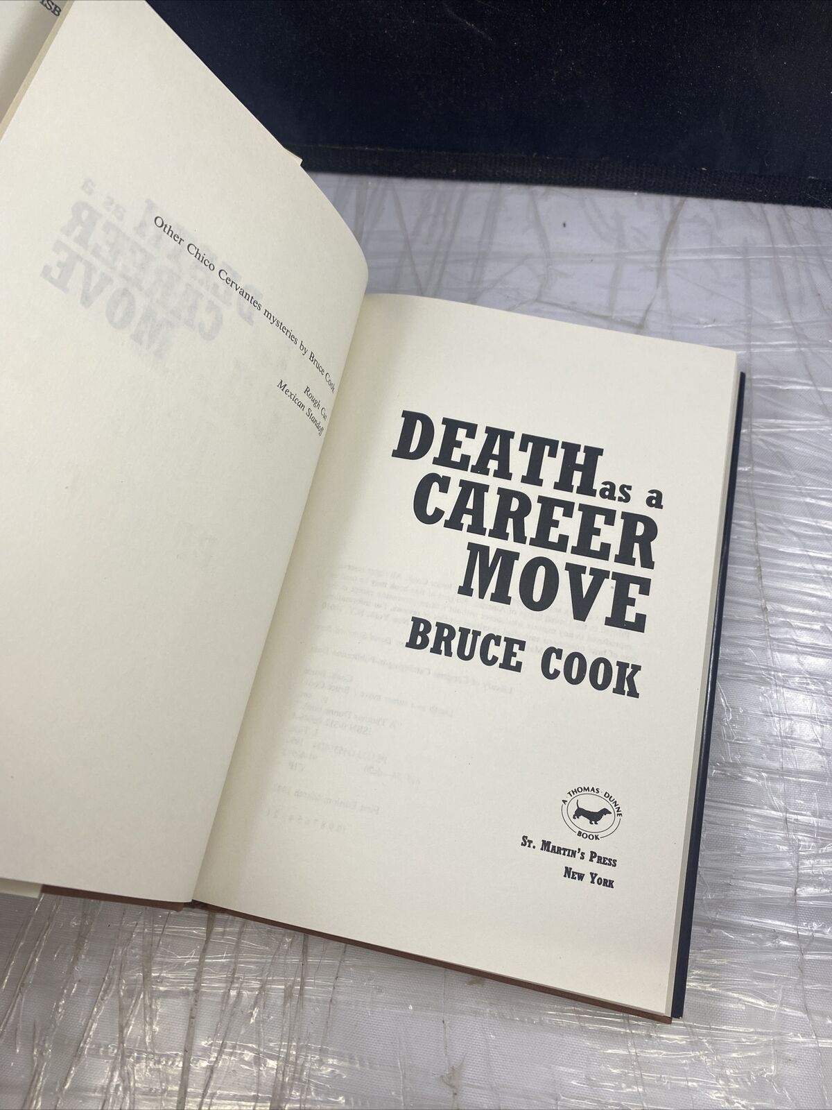 Death As A Career Move by Bruce Cook 1992, 1st Edition H.C. Mystery Thriller Vtg