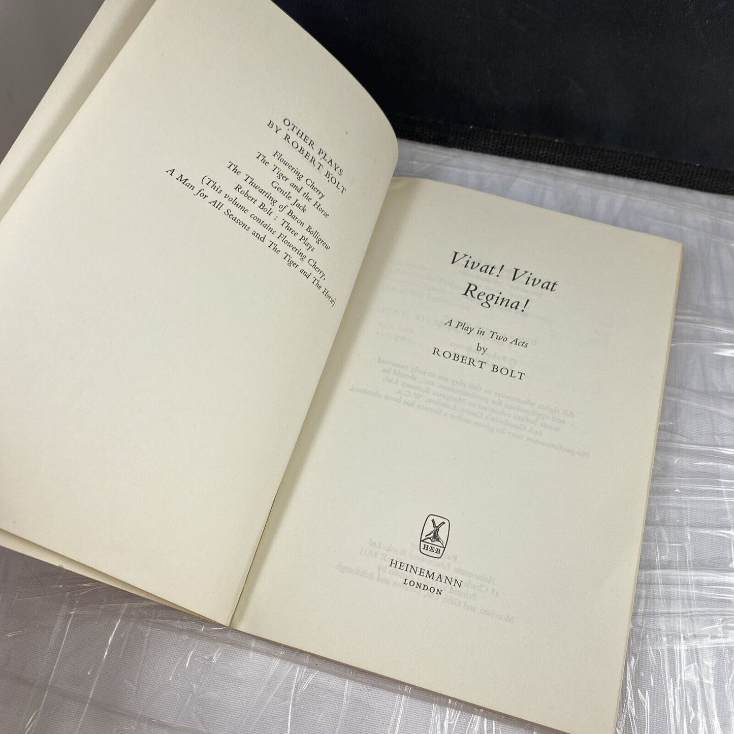 Robert Bolt VIVAT! VIVAT REGINA! Vintage 70s French Playwright Play Script Book