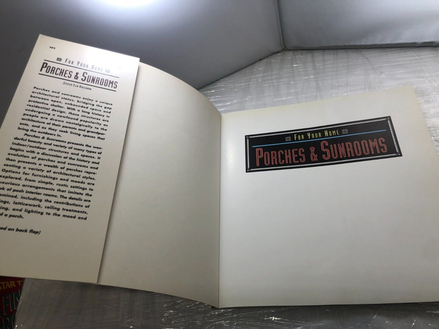 Home Decor Book Porches Sunrooms 1st ed. 3rd Print Jessica Hirschman PB - Good