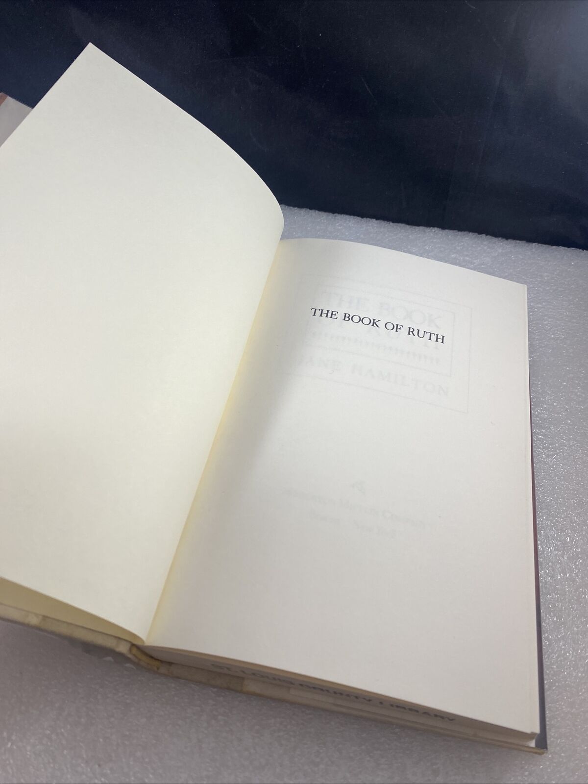 The Book of Ruth by Hamilton, Jane , hardcover Ex Libris 2nd Print Good Cond
