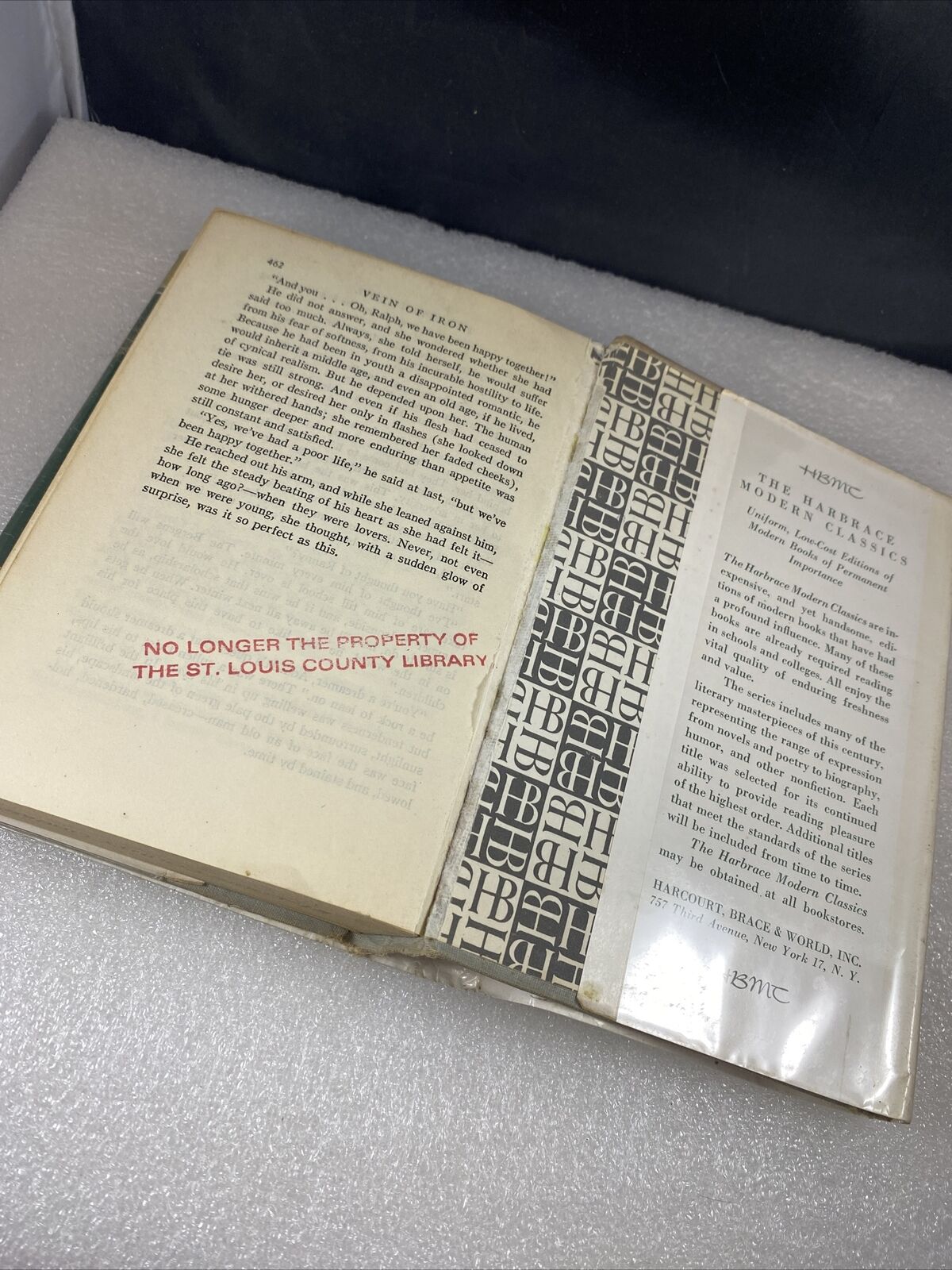 Vein Of Iron by Ellen Glasgow (1935, Hardcover) Vintage 30s Novel Ex Libris