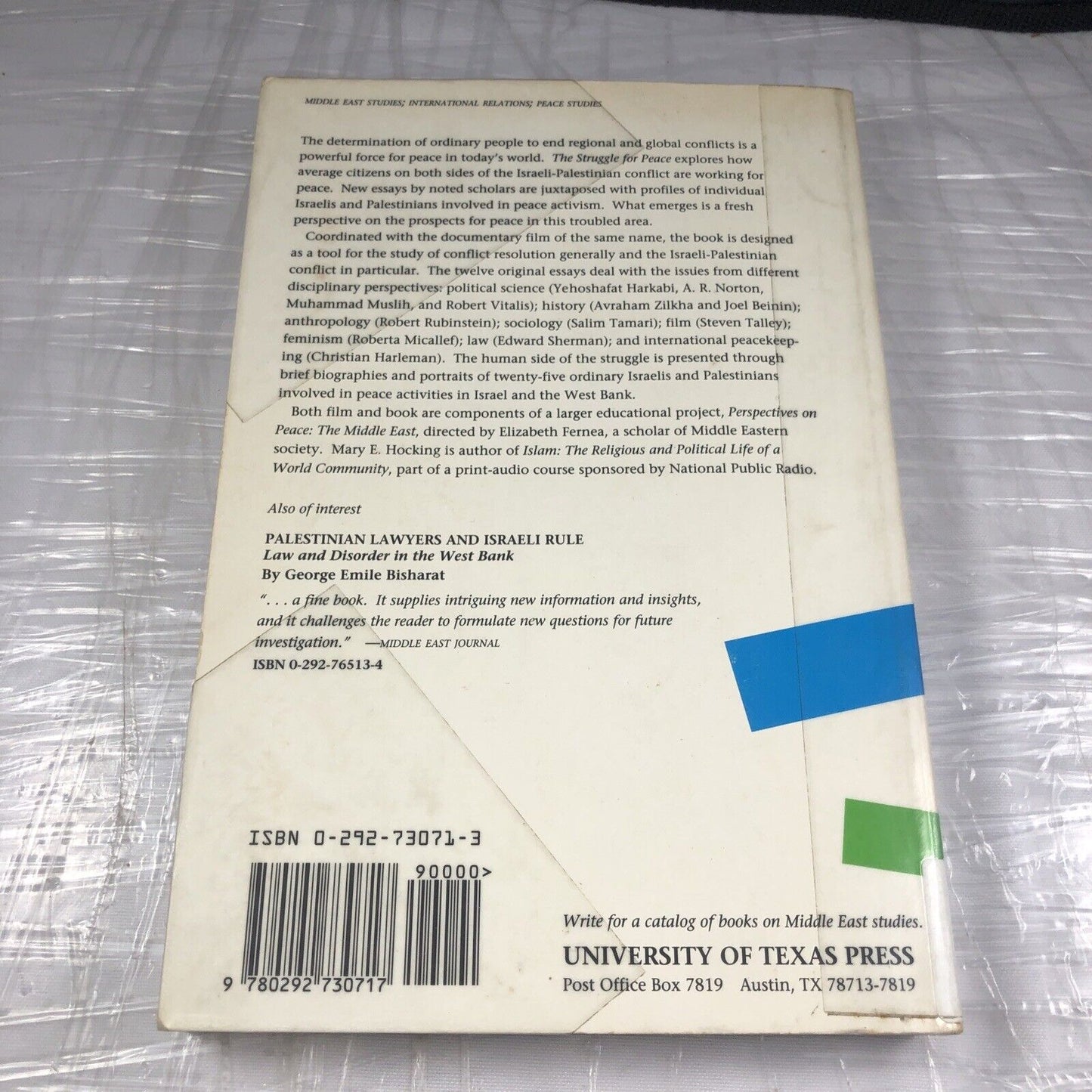 The Struggle for Peace : Israelis and Palestinians (1992, Trade Paperback)