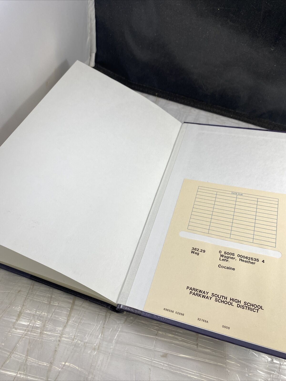 Cocaine Hardcover Heather Lehr Wagner Vintage Drug Education Ex Libris Book