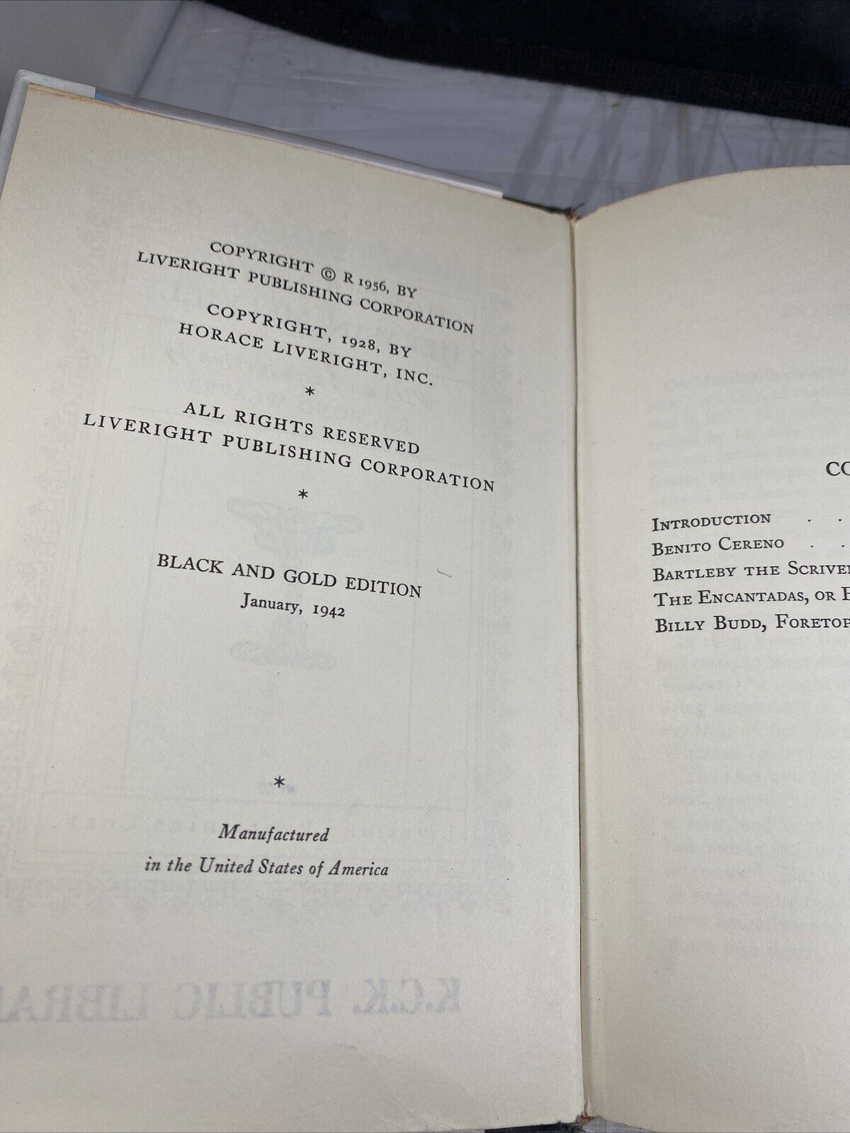 Herman Melville THE SHORTER NOVELS OF HERMAN MELVILLE Liveright Publishing Co.