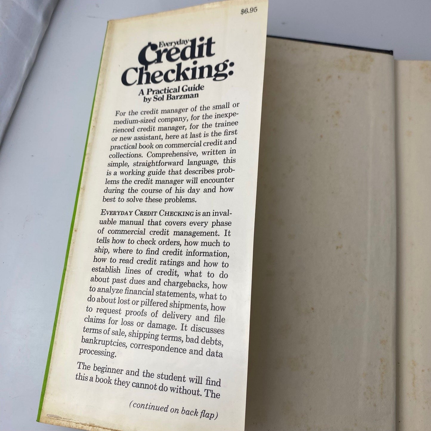 Everyday Credit Checking Sol Barzman 1973 First Edition Guide Crowell
