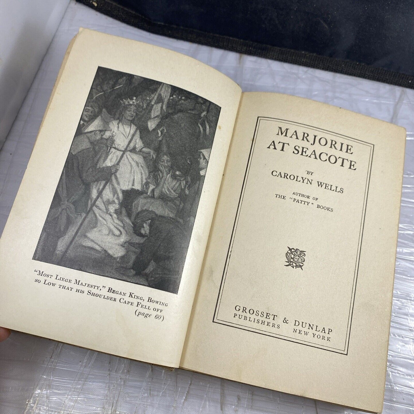 Carolyn Wells MARJORIE AT SEACOTE 1912 Rare First Edition Antique Worn Book