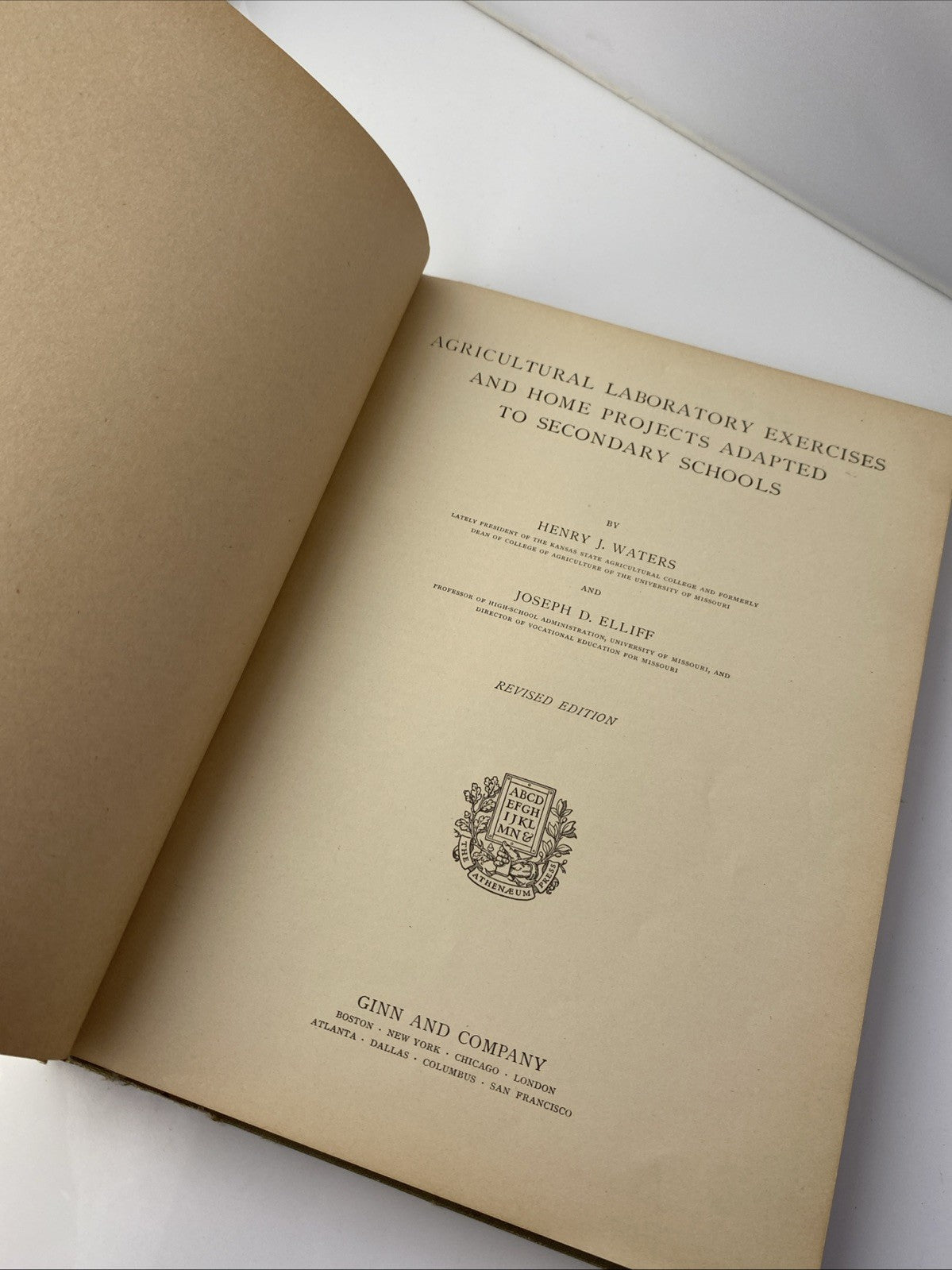 Agricultural Laboratory Exercises Home Projects- Waters / Elliff- 1920s textbook