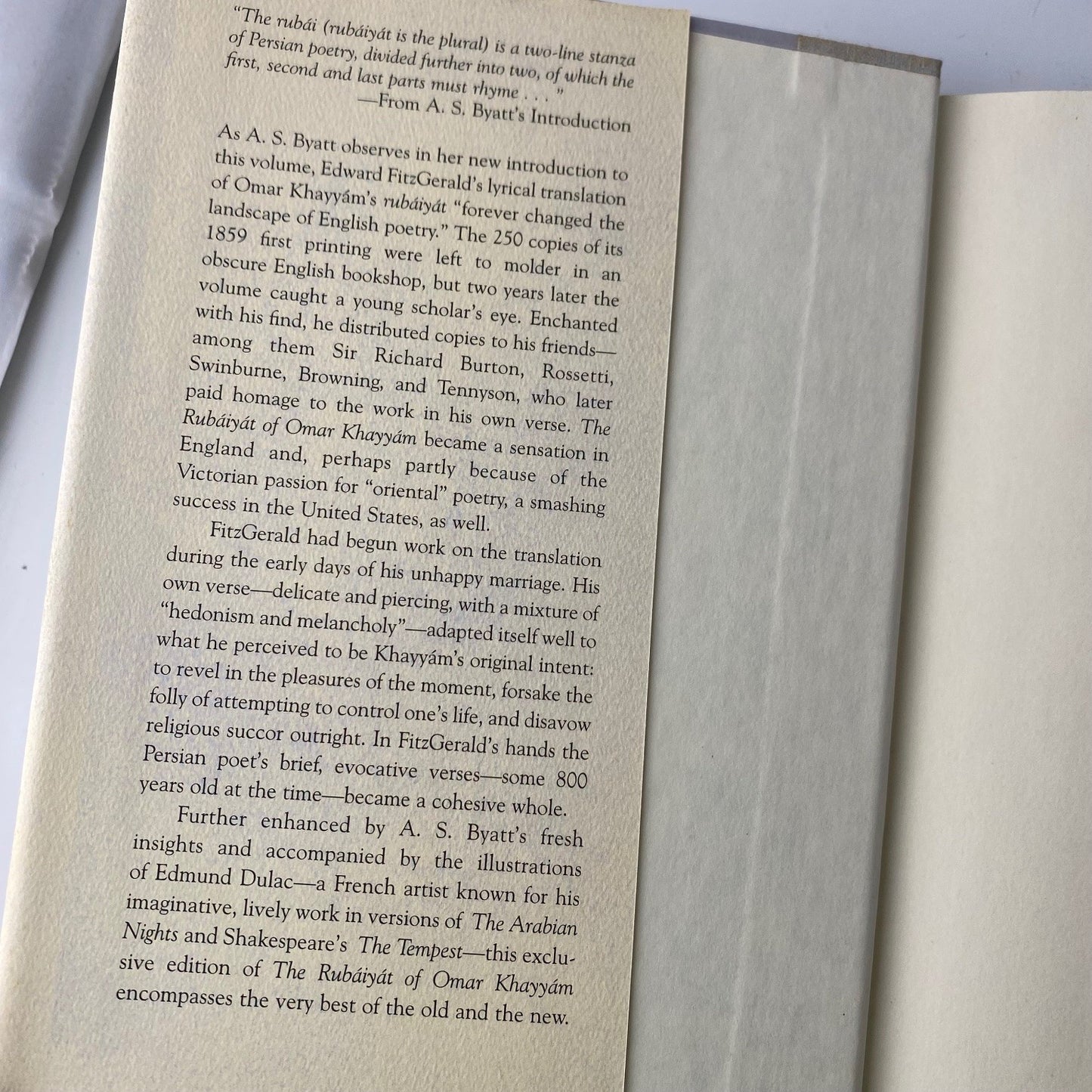 Rubáiyát of Omar Khayyám Edward Fitzgerald 1996 Book-of-the-Month Club