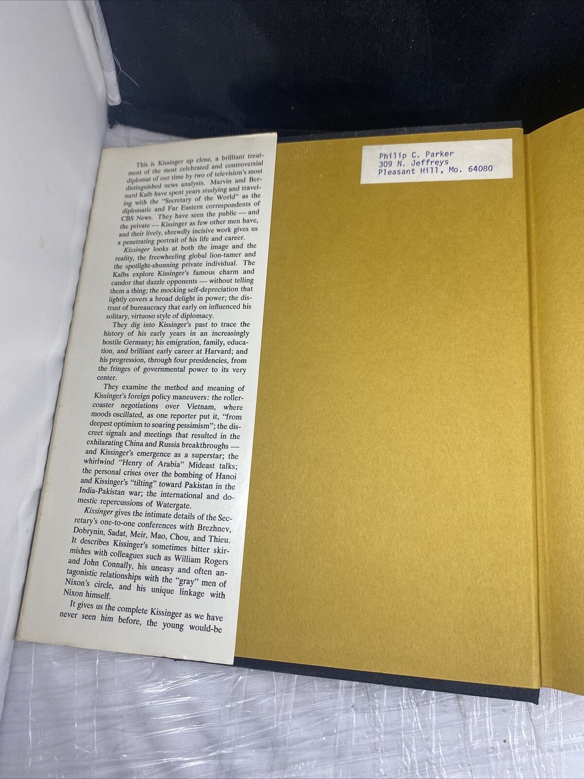 HENRY KISSINGER, by KALB 1974 Used Book 577 pgs Vintage History