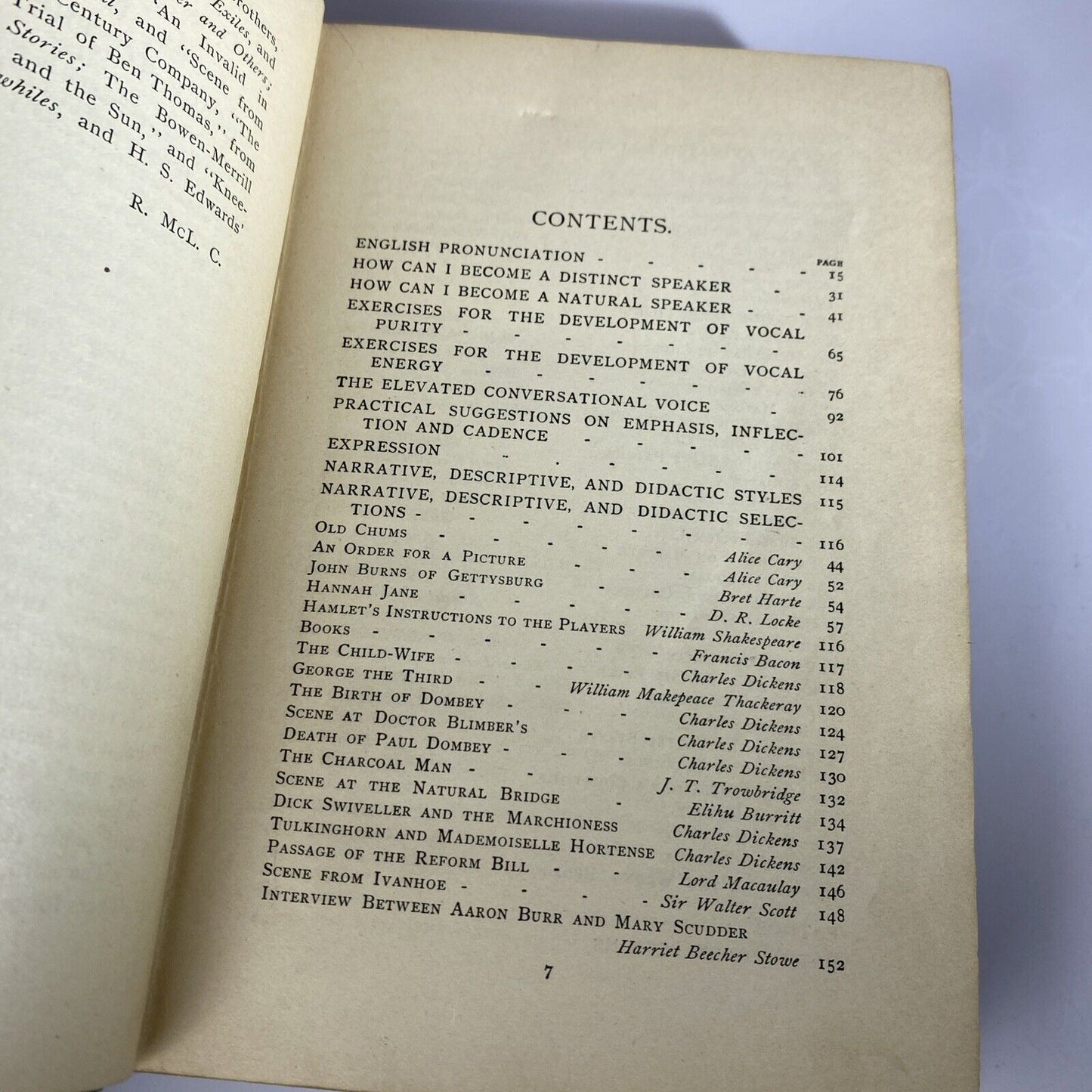 Choice Readings by Robert McLean Cumnock 1898 Antique Entertaining Textbook Rare