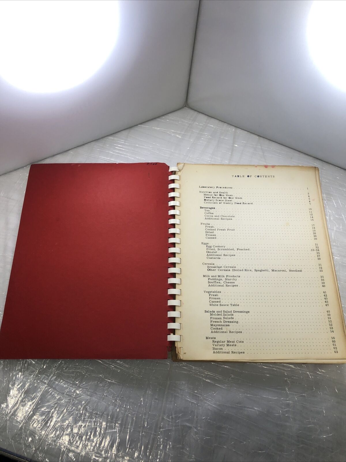 Vintage Rare Spiral Bound 1958 University Of Nebraska Home Economic Lab Cookbook