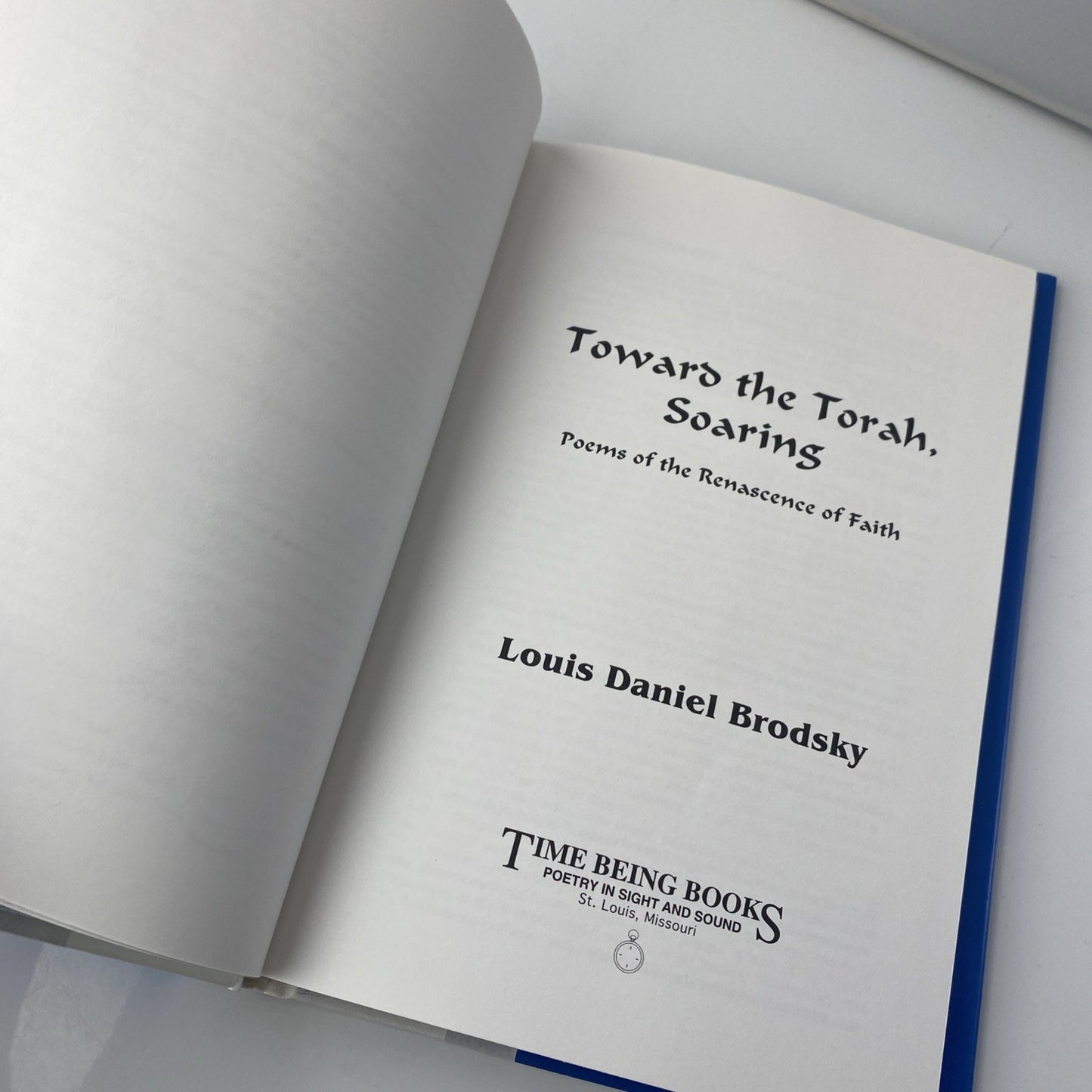 Rare Signed Jewish Poetry Book Toward The Torah, Soaring Louis Brodsky Hardcover
