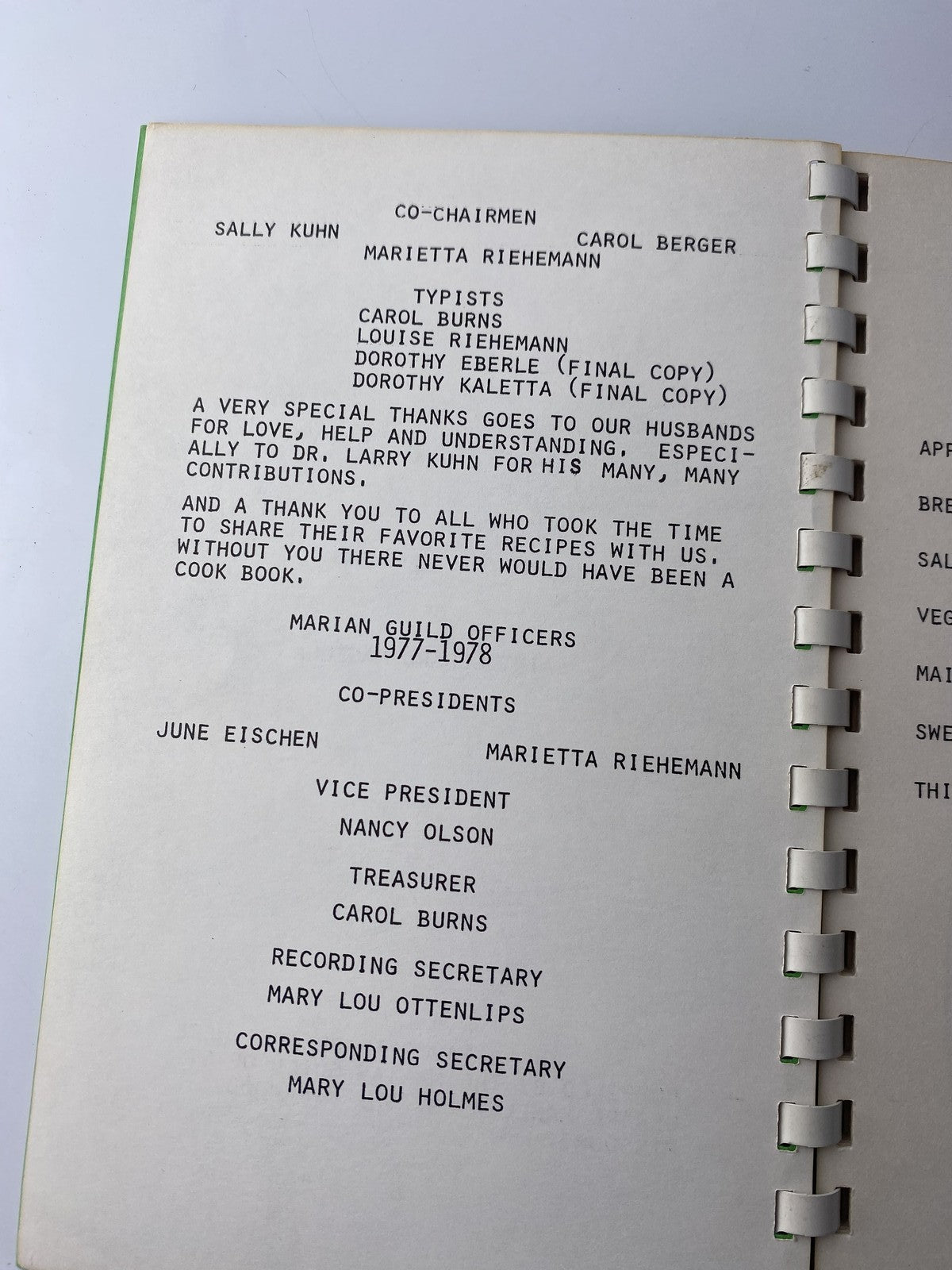 Vintage 1977 St. Gerard Majella Cookbook Missouri Spiral Bound Church Recipe Boo