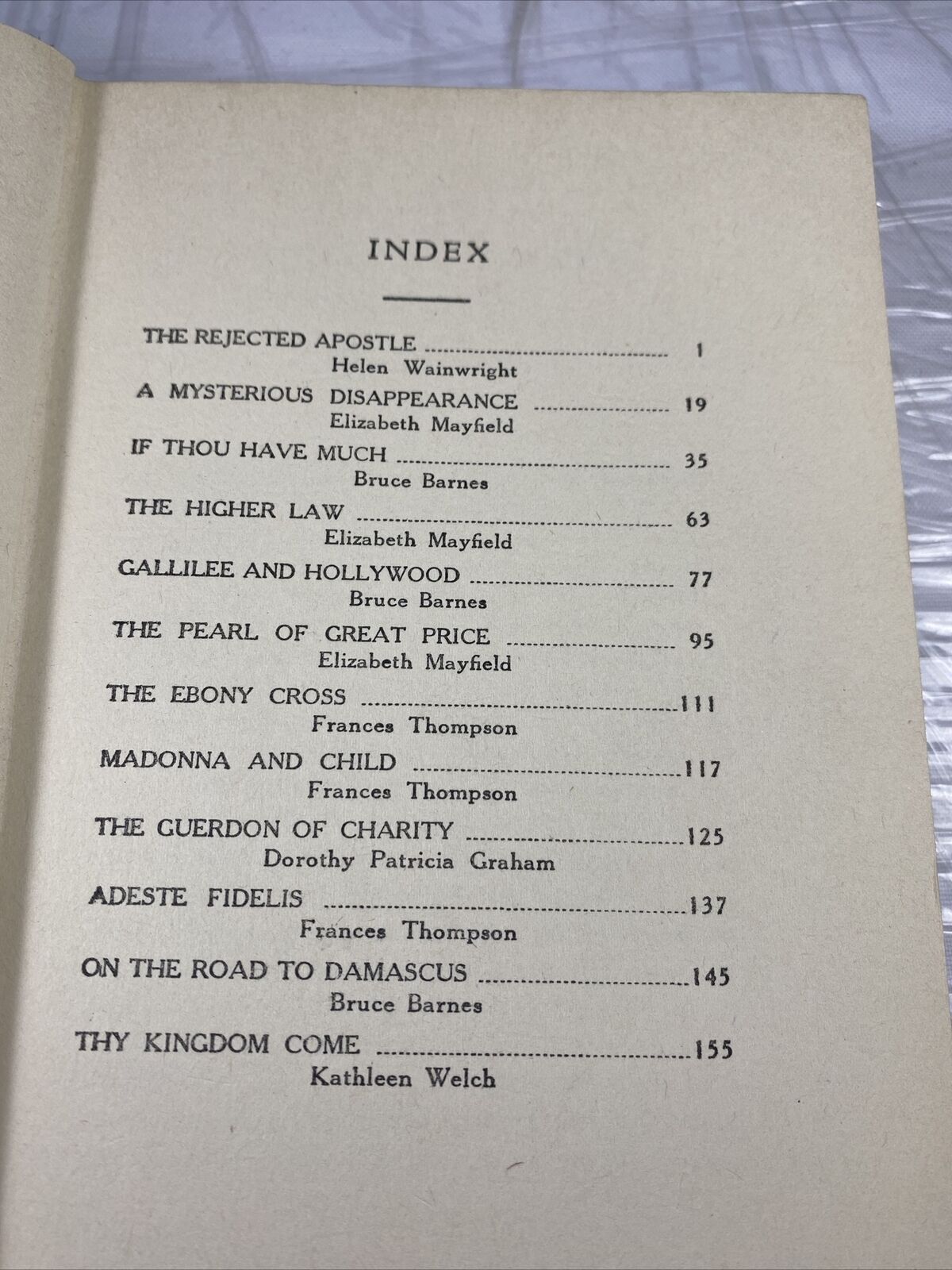 The Rejected Apostle 1924 Christian Bible Short Stories Rare Antique Vincentian