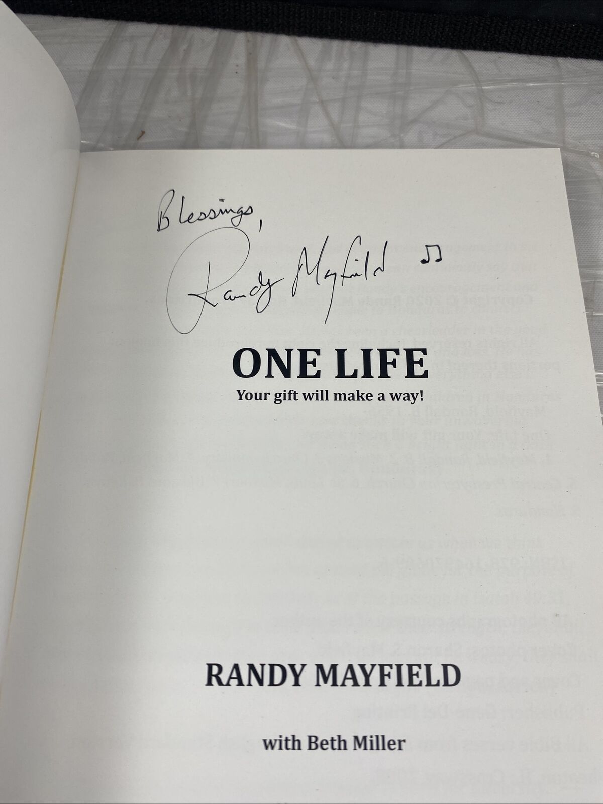 One Life Randy Mayfield Beth Miller Christian Missionary Book SIGNED