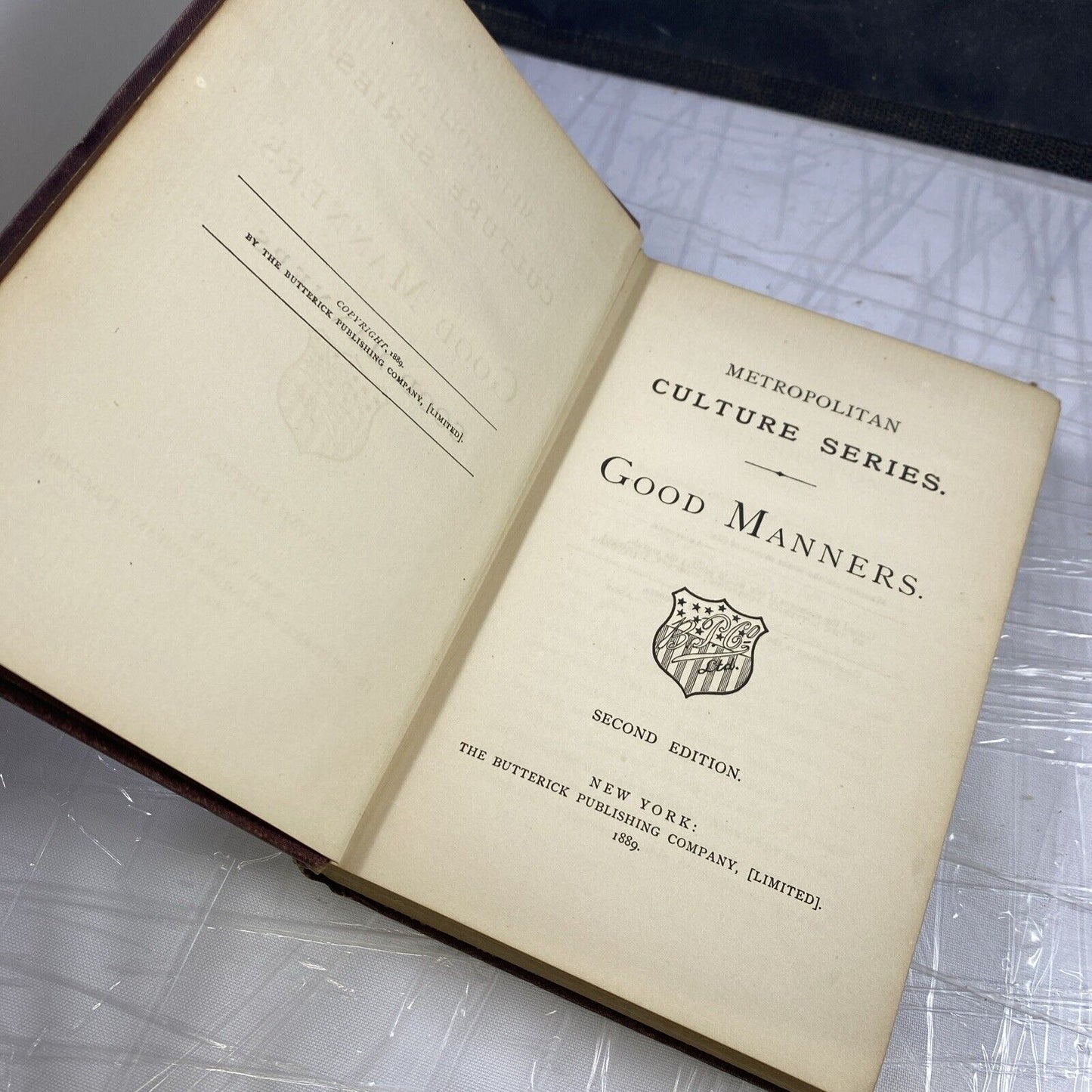 Metropolitan Culture Series Good Manners 2nd. Edition 1889 Good Antique Lit.
