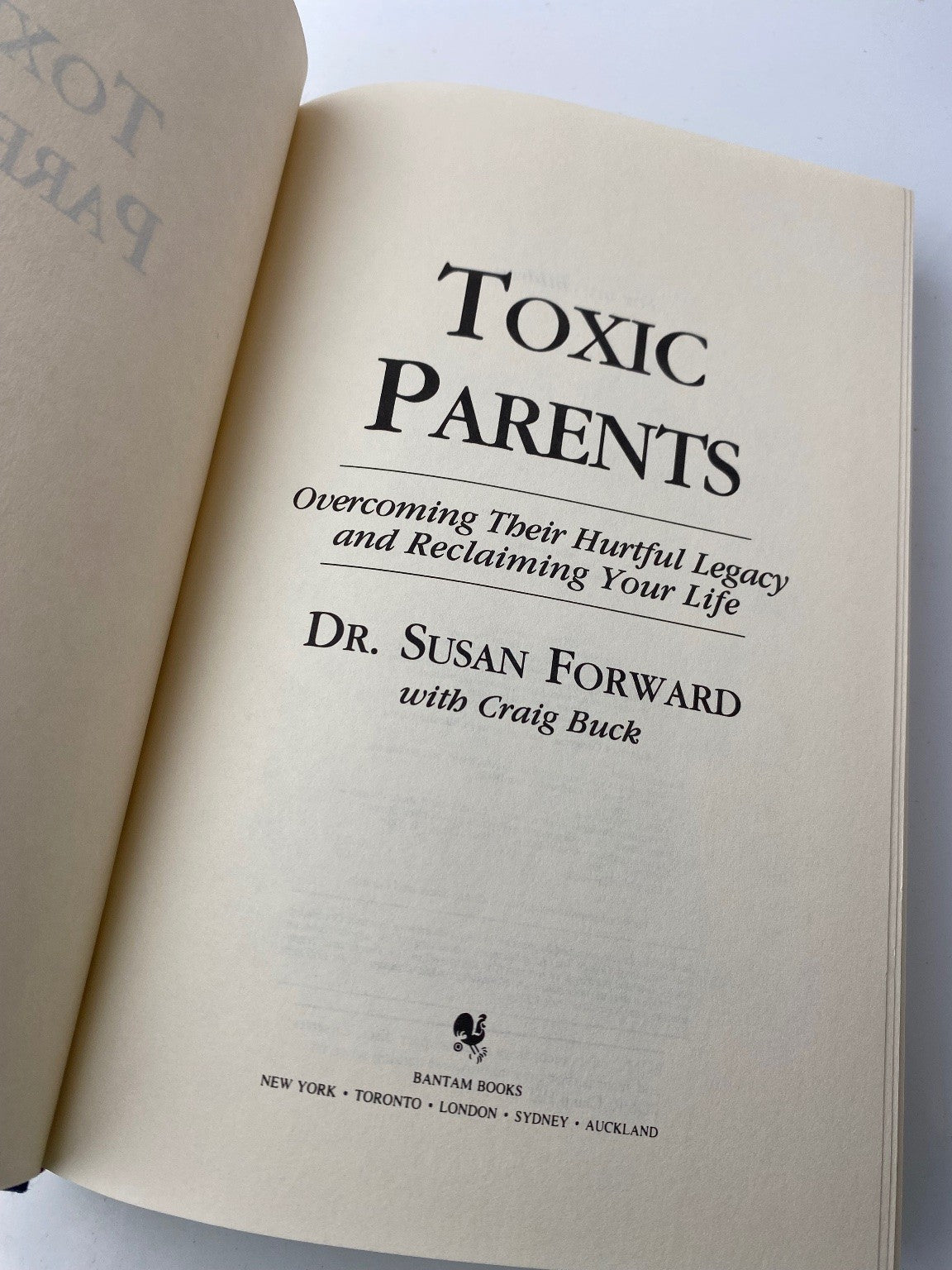 Toxic Parents Susan Forward 1989 First Edition Psychology Bantam